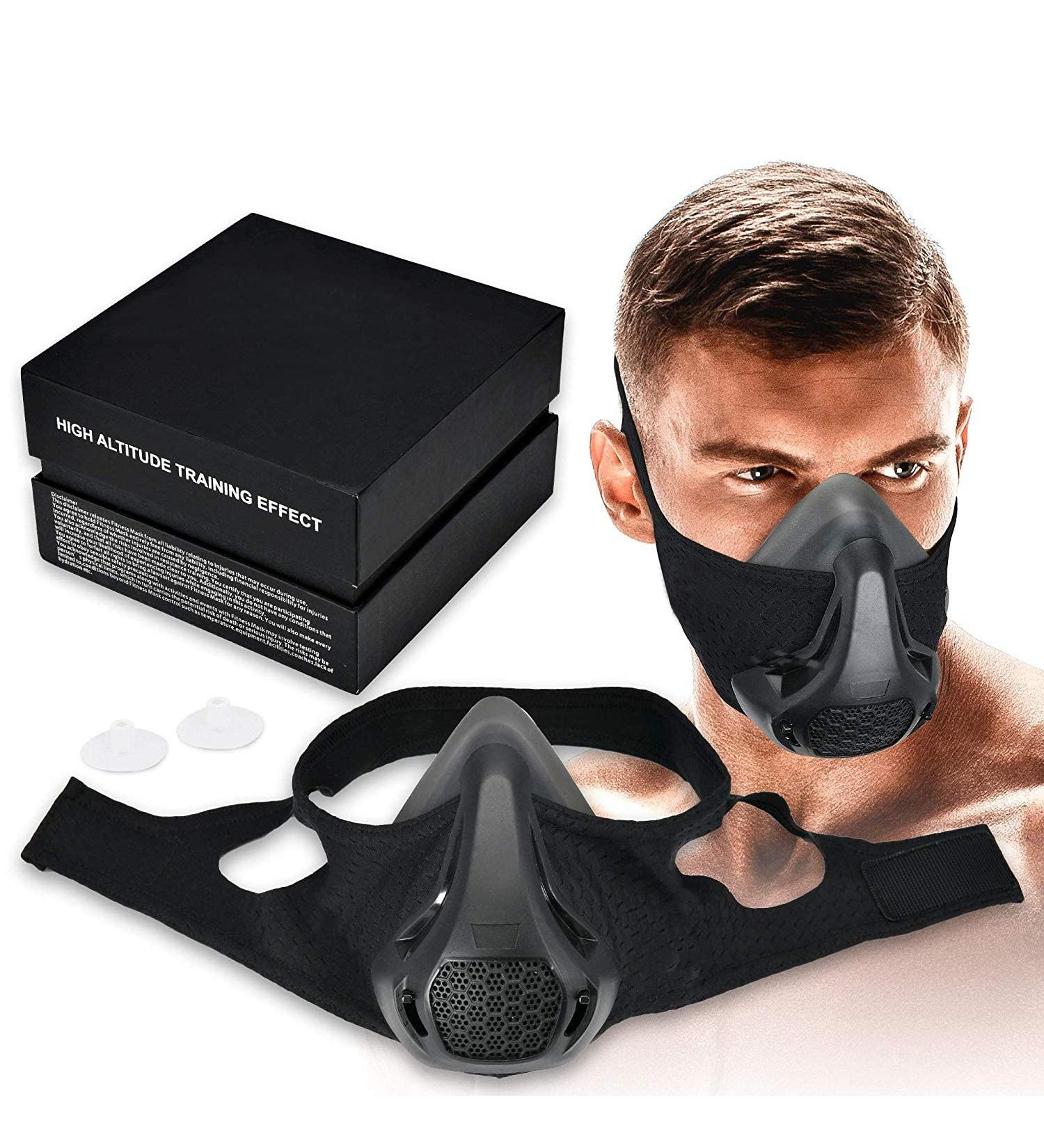 High Altitude Training Mask for Men | 24 Level Breathing Resistance Fitness Mask | Improve Lung Capacity and Endurance for Running, Cycling, Gym | HIIT Workout Mask - Buy Online on GoSupps.com