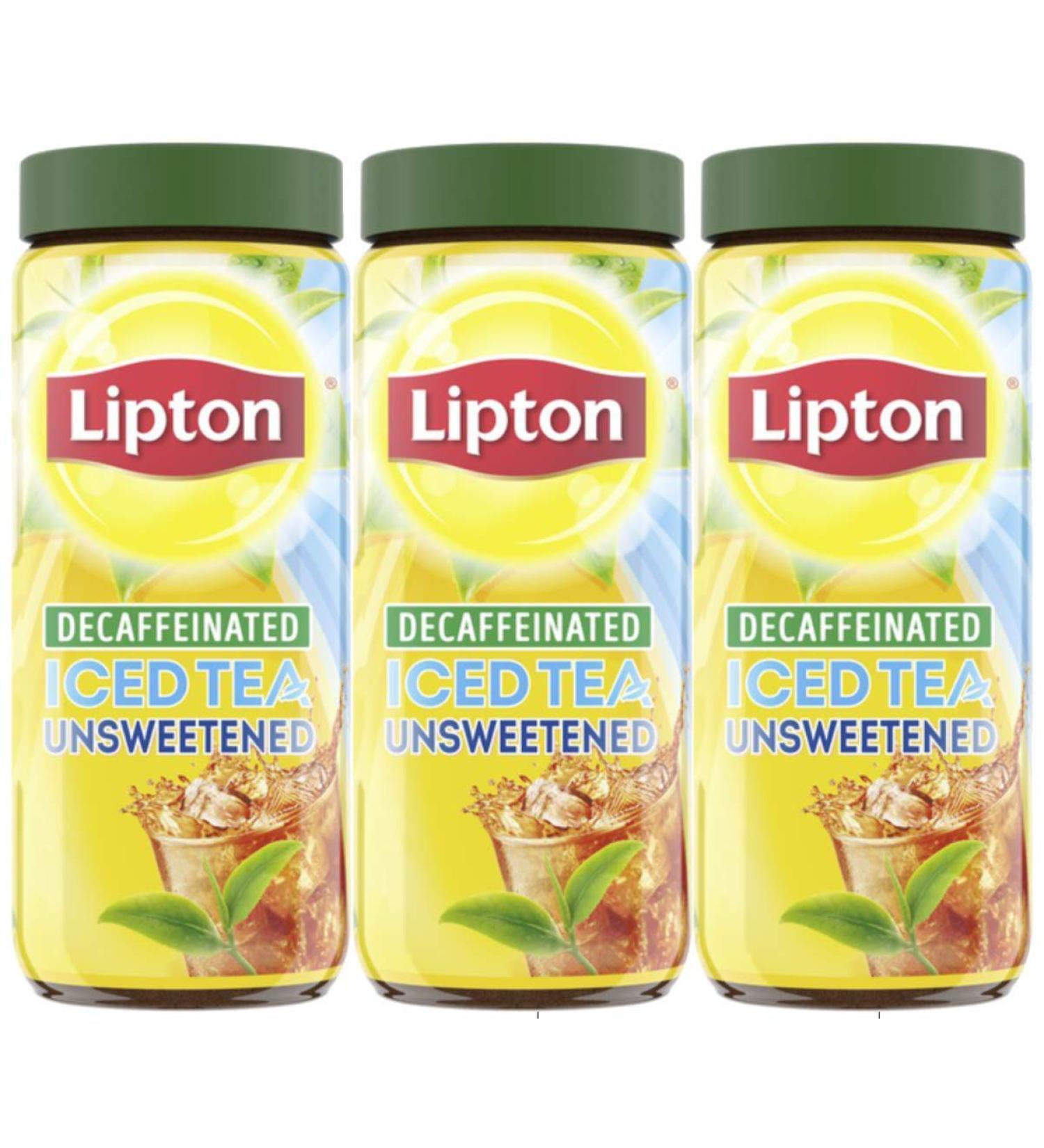 Lipton Decaffeinated & Unsweetened Iced Tea Mix 3oz (Pack of 3) - Lipton Foods - Buy Online on GoSupps.com