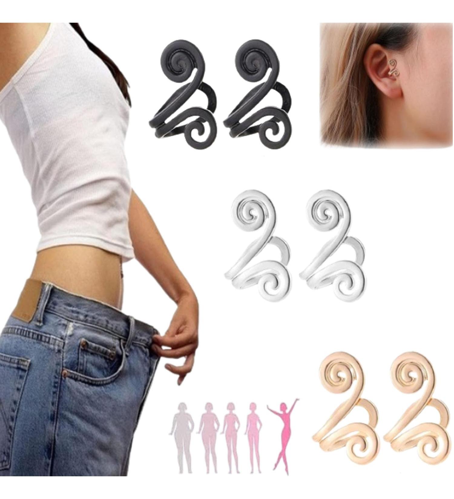 Reetuzz Acupuncture Earring Acupressure Slimming Earrings Non Piercing Acupressure Earrings for Women Men Weight Loss Effective Slimming (3 PCS) - Buy Online on GoSupps.com