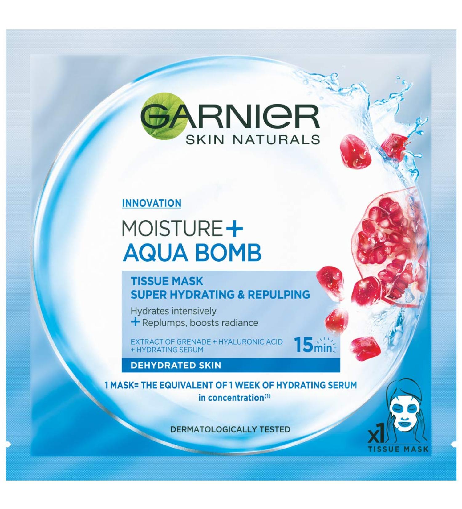 Garnier Skin Naturals Moisture + Aqua Bomb Tissue Mask