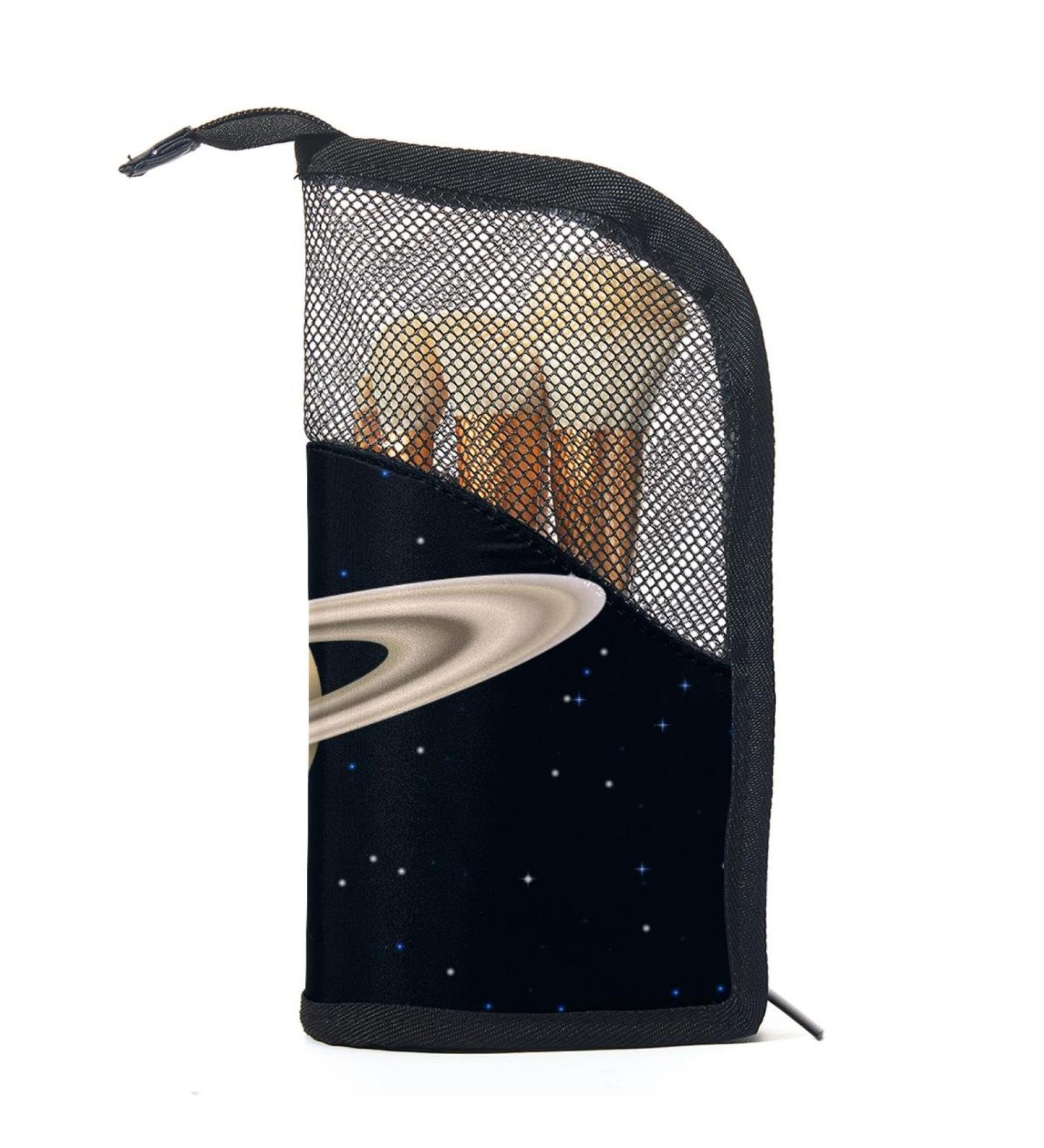 Saturn Planet Travel Makeup Brush Holder & Organizer | 12PCS Brush Set for Women - Stand-Up Makeup Case - Buy Online on GoSupps.com
