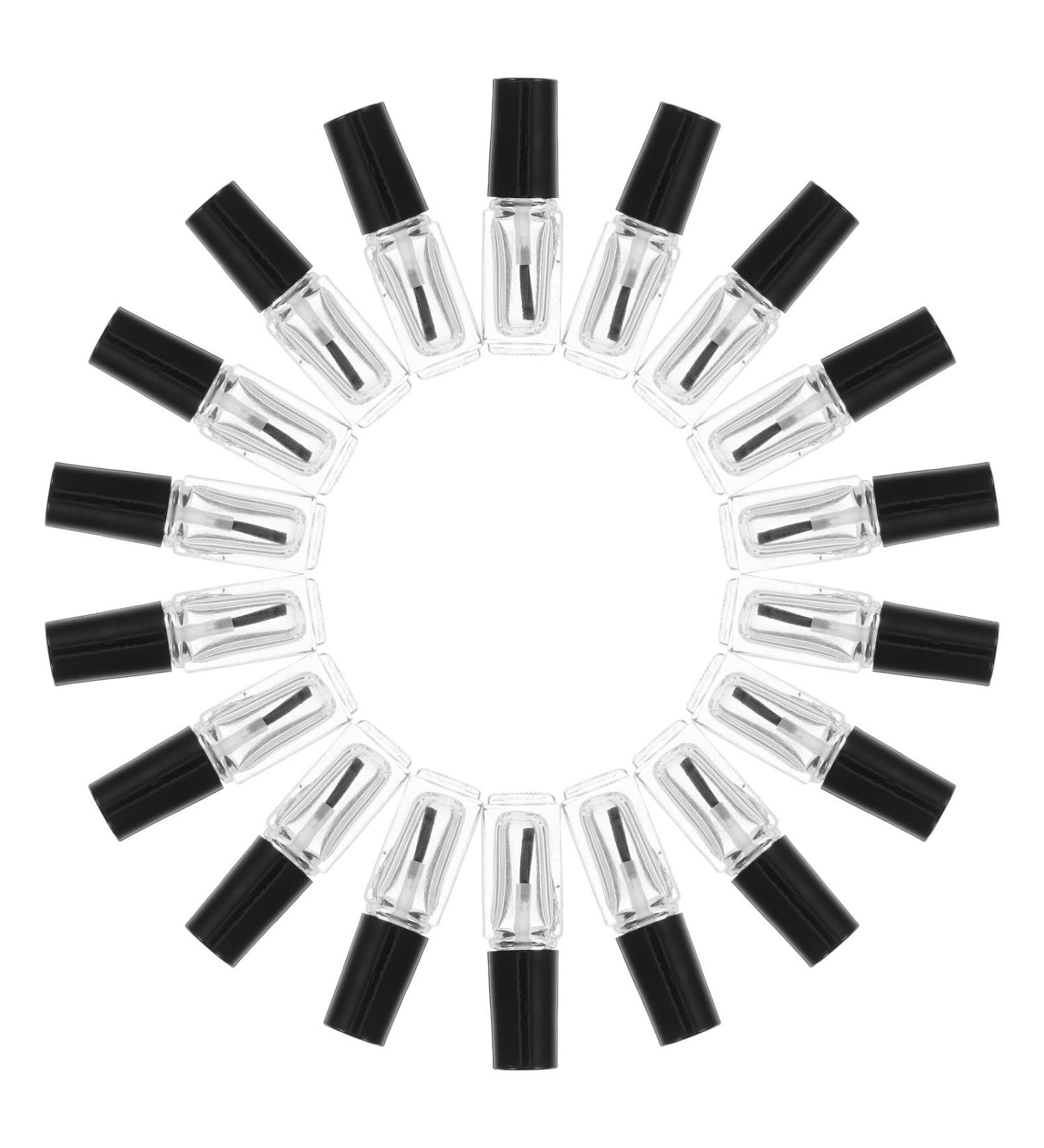Sewroro Lot de 20 Flacons de Vernis Ongles Vides 5 Ml en Verre Transparent avec Pinceau Int gr Format Rectangulaire Compact Rechargeables pour Nail Art et Soins des Ongles  - Buy Online on GoSupps.com