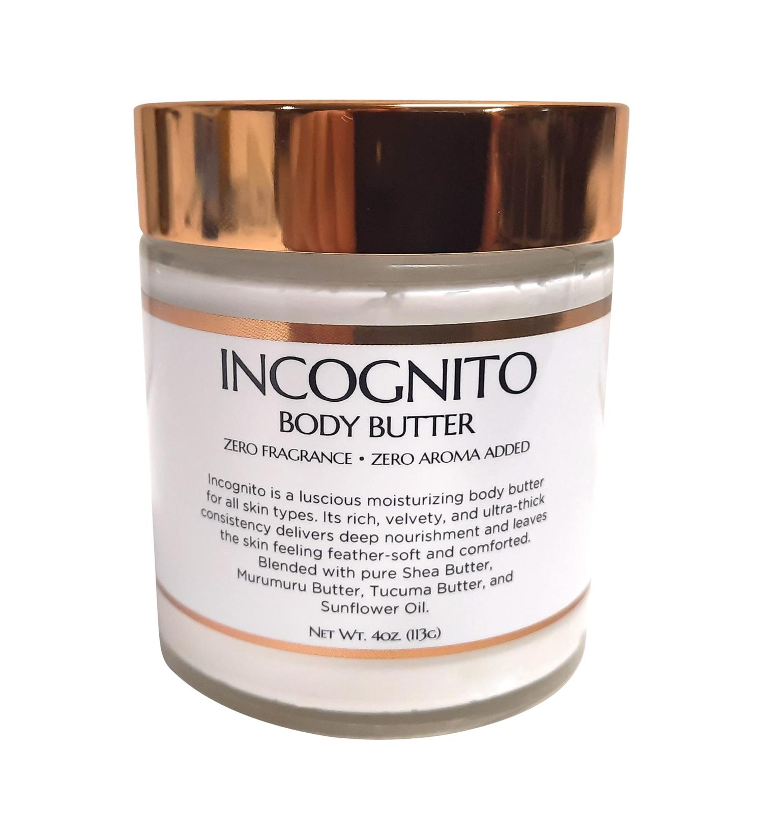 Incognito Body Butter by WFG Waterfall Glen Soap - Vegan Unscented Shea Butter Moisturizer for All Skin Types | International Shipping Available - Buy Online on GoSupps.com
