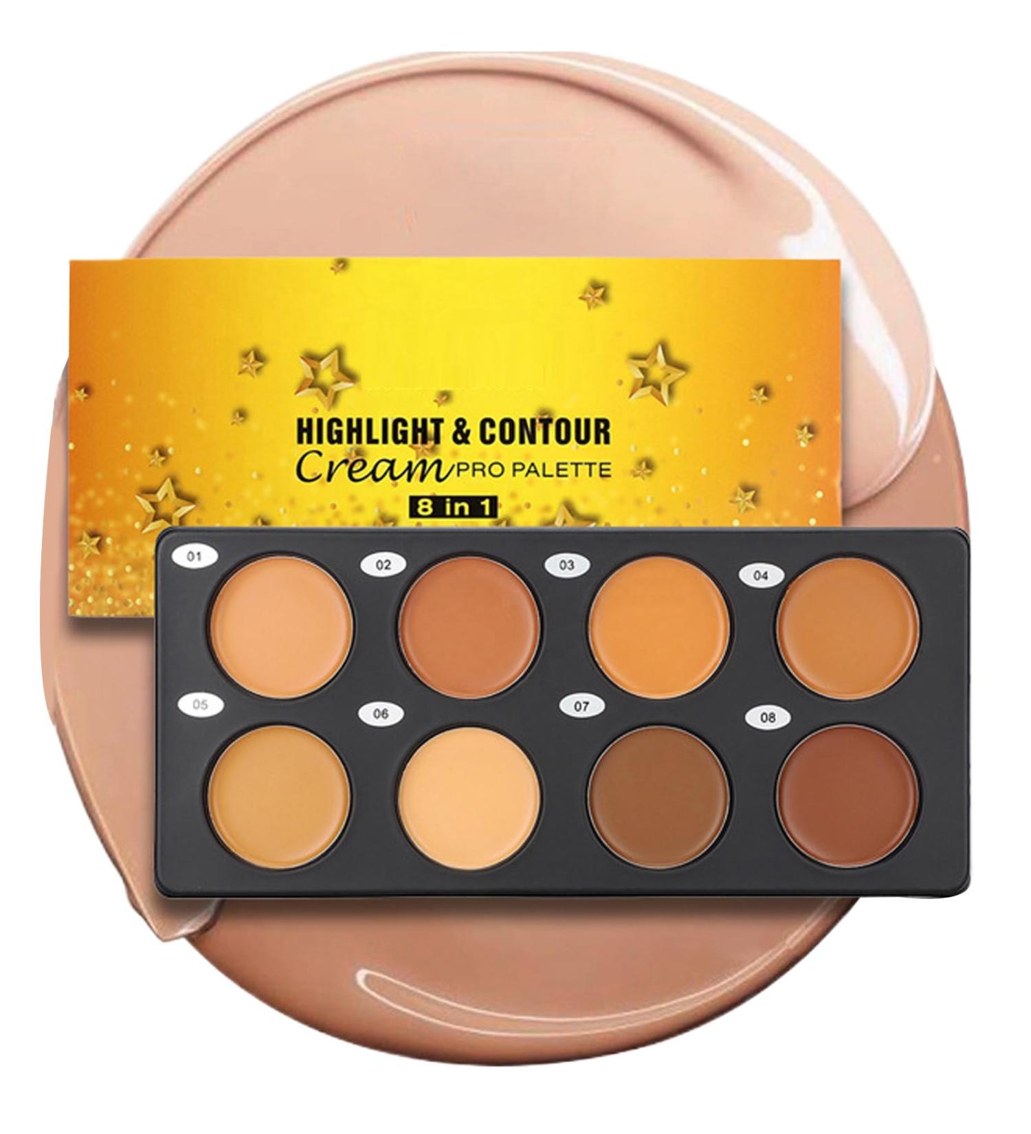  G n rique Creamy Concealer Palette 8 Shades of Full Coverage Waterproof for Face Makeup - Cream Contour and Color Correcting Concealer Palette For Home and Use - Buy Online on GoSupps.com