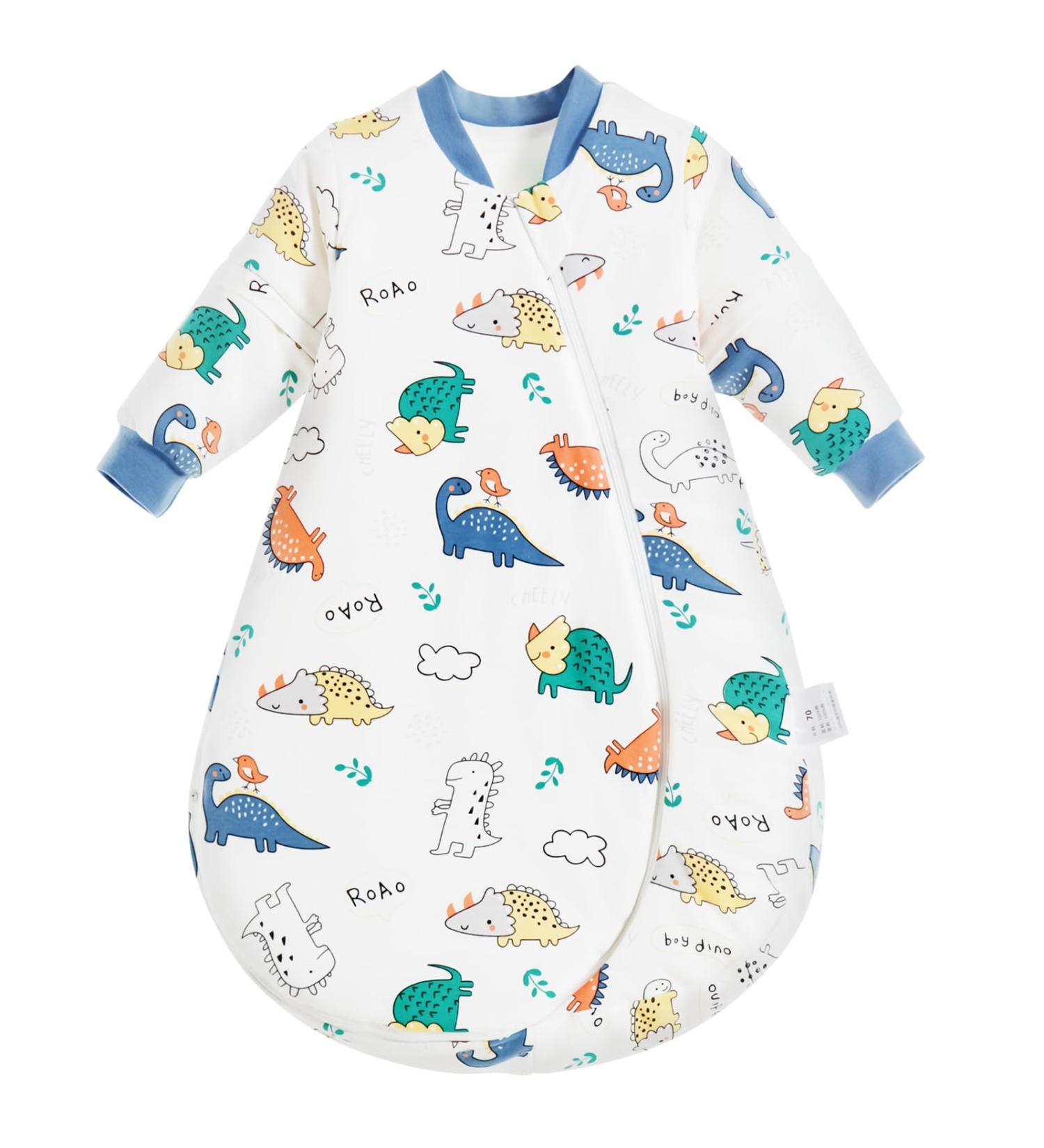 Organic Cotton Baby Sleeping Bag Long Sleeves 3.5Tog | 24-28in/3-6 Months - Buy Online on GoSupps.com