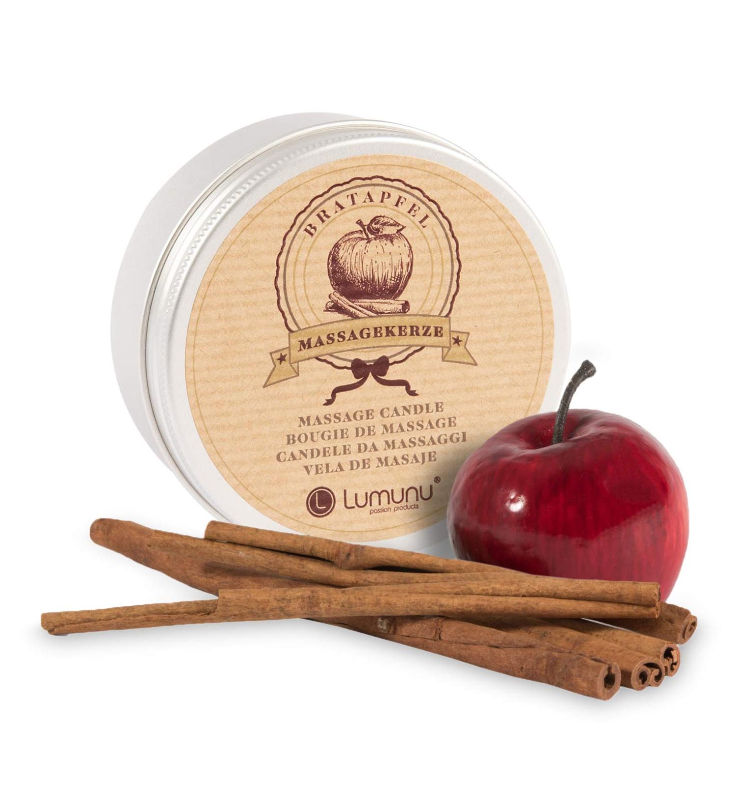 Deluxe Baked Apple Erotic Massage Candle - Nourishing Natural Wax | Venize 100g - Buy Online on GoSupps.com