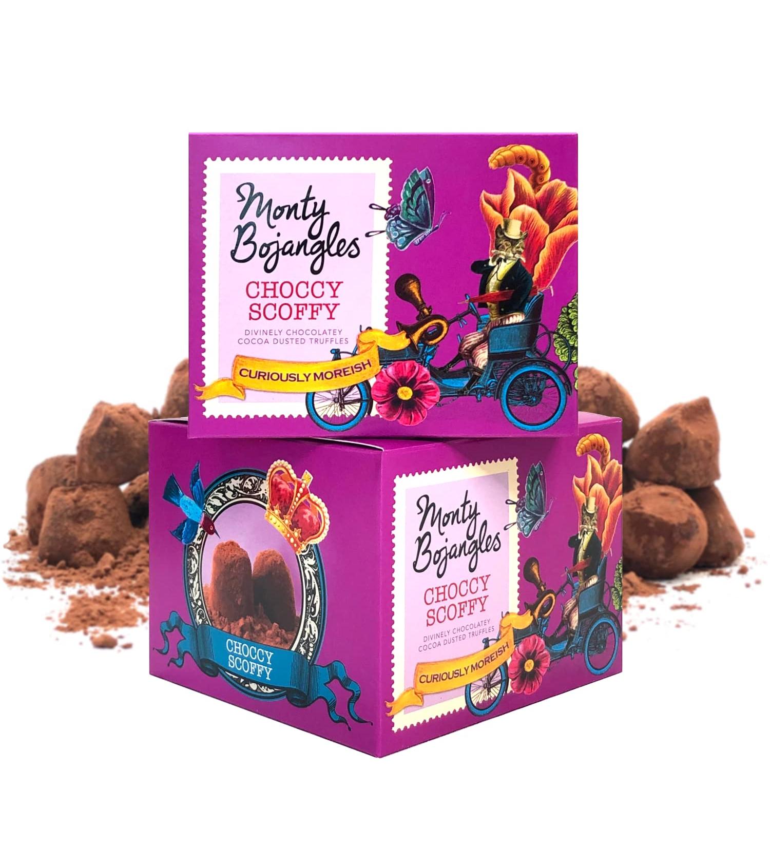  Monty Bojangles Monty Bojangles Choccy Scoffy | 2 Gift Boxes Choose from 10 Flavours | Cocoa Dusted Chocolate Truffles 2 x 150g (Gift Pack 300g) - Buy Online on GoSupps.com