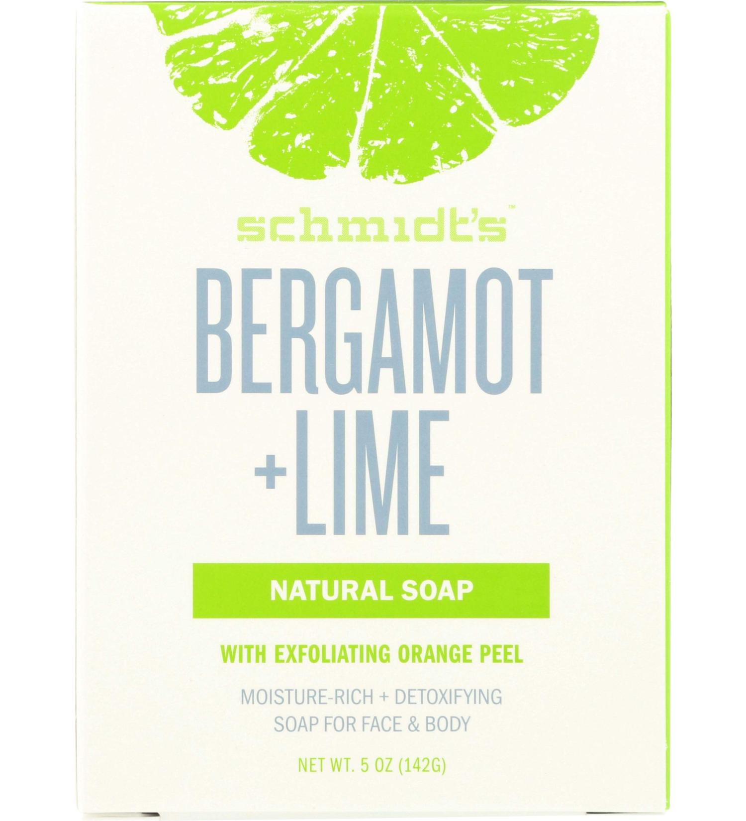 Schmidt's Bergamot + Lime Deodorant - Fresh & Invigorating 3.25oz - Buy Online on GoSupps.com