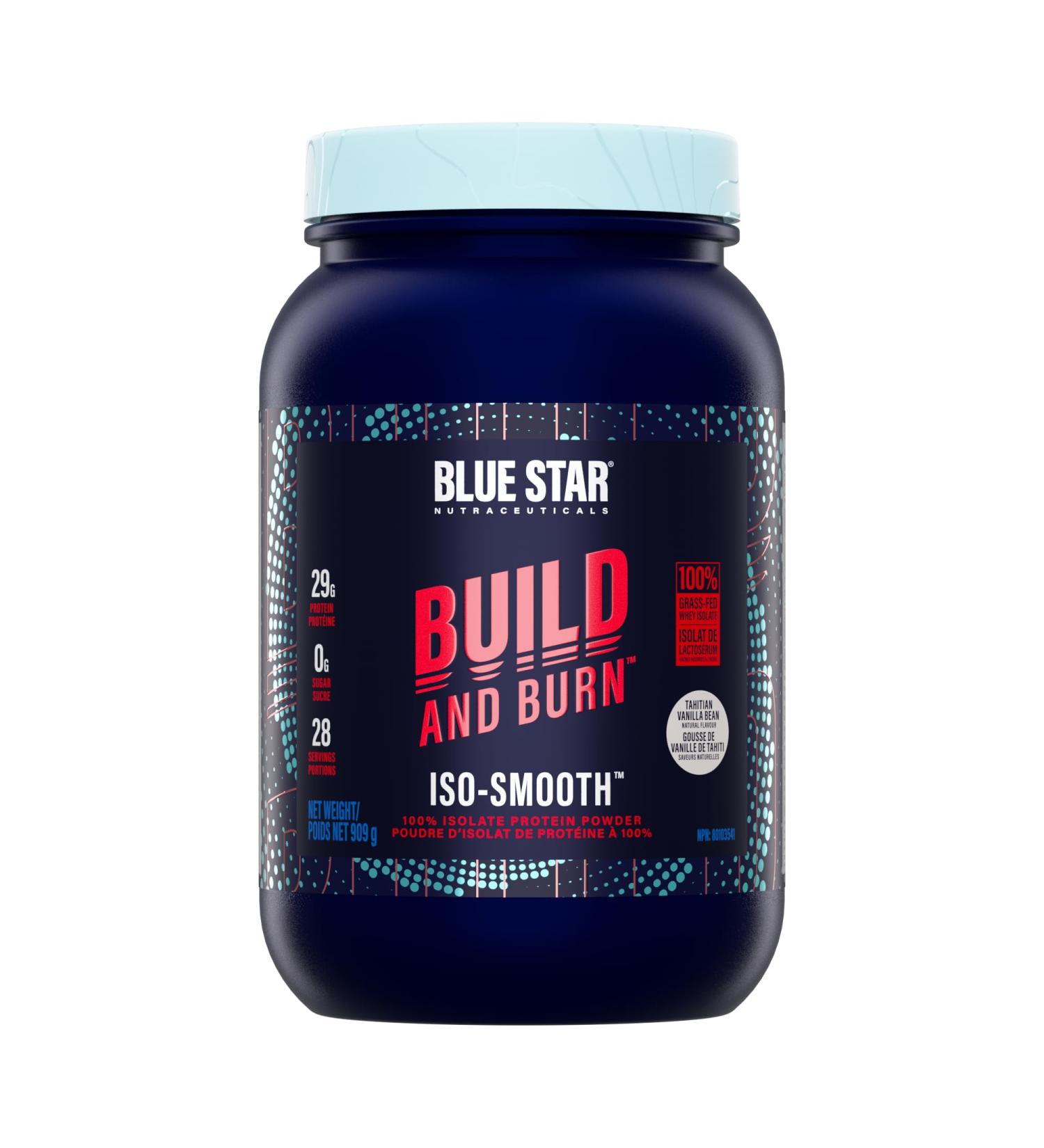 Blue Star Nutraceuticals Iso-Smooth 100% Isolate Whey Protein Powder 30g Protein Per Serving - Low Carb Keto Friendly - Easy Mixing and Absolutely Delicious Protein Shake (Tahitian Vanilla Bean) - Buy Online on GoSupps.com