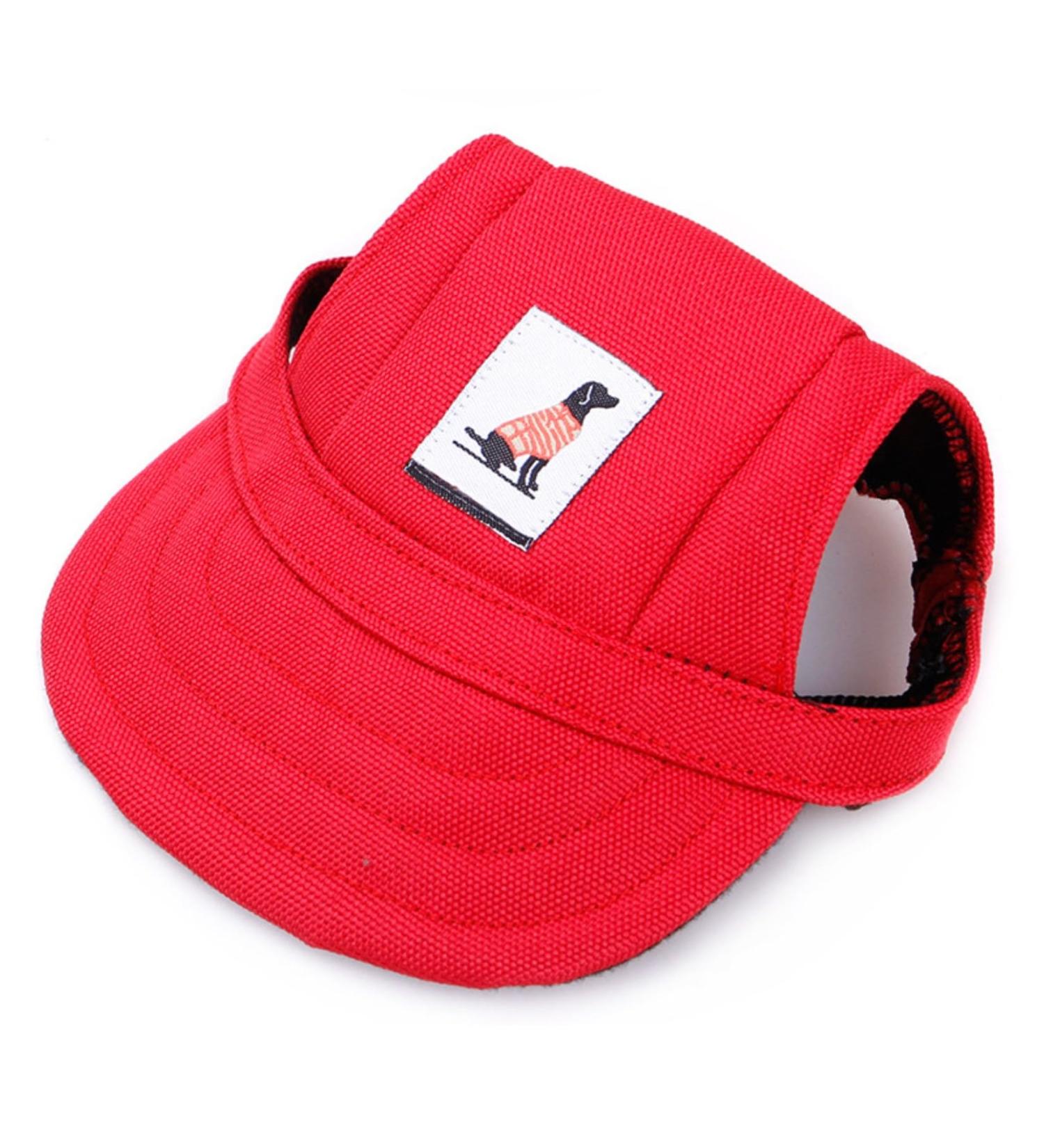 Buy PetPhindU Dog Sun Hat Baseball Cap - Peaked Cap with Letter Print for Dogs - Red Accessory - Buy Online on GoSupps.com