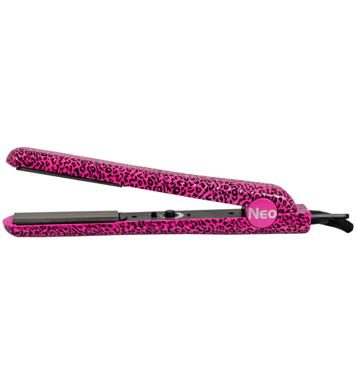 Pro 1 inch Floating Plates Hair Straightener Flat Iron with Temp Control (Pink Leopard)