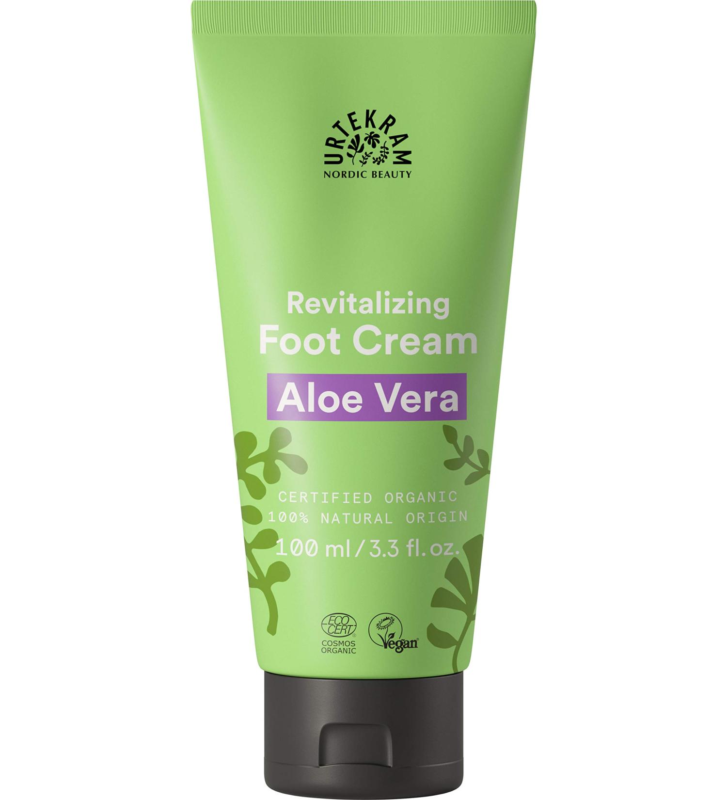 Urtekram Aloe Vera Revitalising Foot Cream 100ml | Natural Hydrating Relief | International Shipping - Buy Online on GoSupps.com