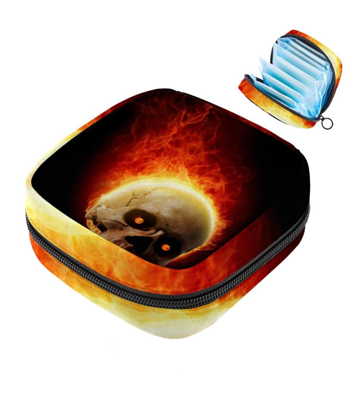 Cool Fire-Dead Head Design: Portable Women's Menstrual Cup Storage Bag - Ideal for Teens & Women - Buy Online on GoSupps.com
