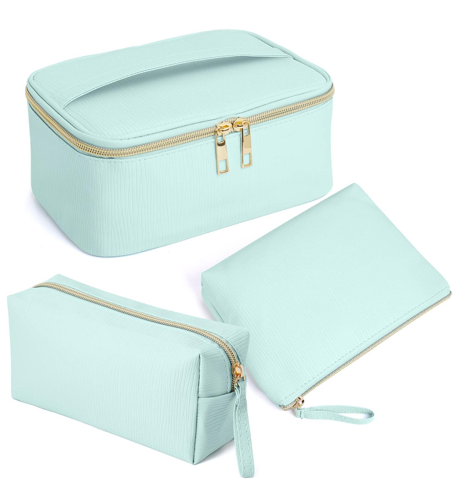 MAGEFY 3 Pcs Portable Waterproof Travel Makeup Bag Set - Green - Buy Online on GoSupps.com