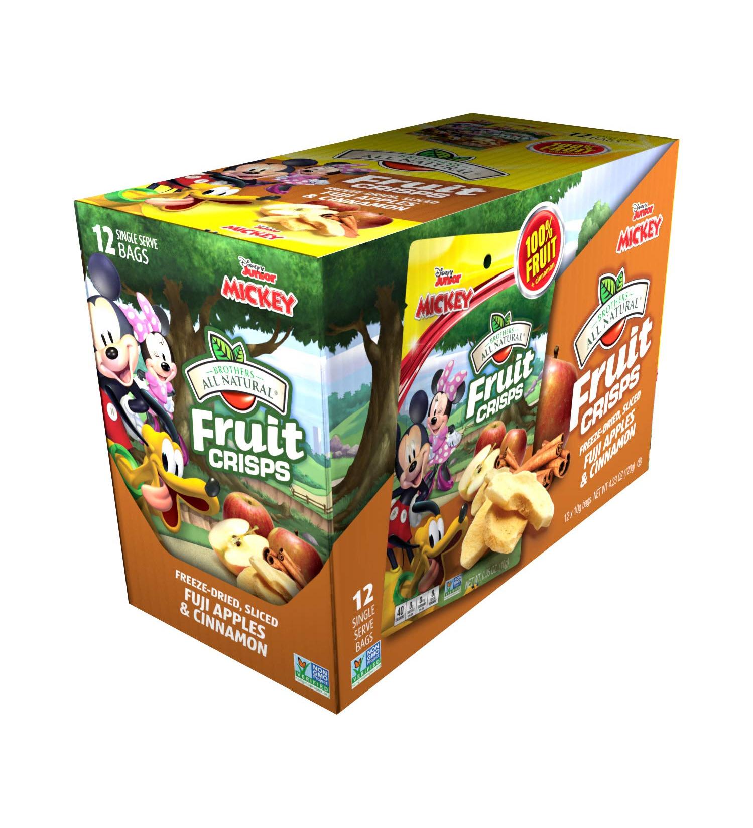 Brothers-ALL-Natural Mickey Mouse Apple-Cinnamon Fruit Crisps - 0.35oz (12 Pack) - Buy Online on GoSupps.com