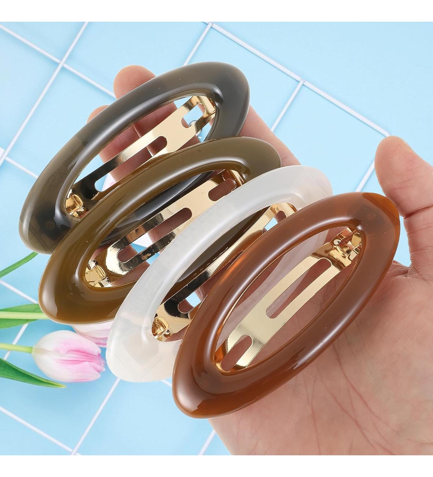 Cobee French Barrette Hair Clips Matte Ellipse Large Hair Barrettes Fine Thin 4 Pcs - Buy Online on GoSupps.com