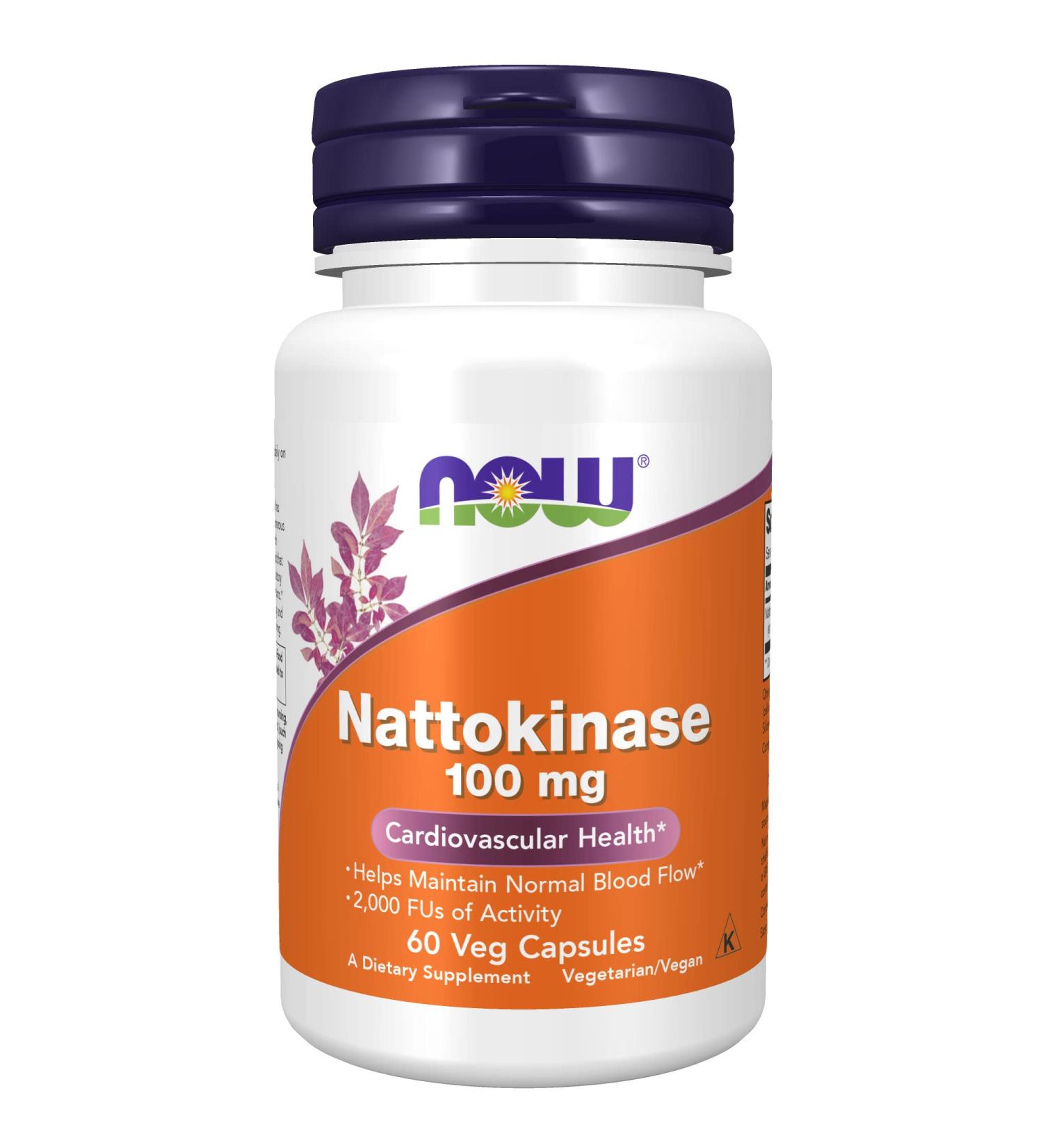 Now Foods Nattokinase 100 mg - 60 Veg Capsules for Heart Health - Buy Online on GoSupps.com
