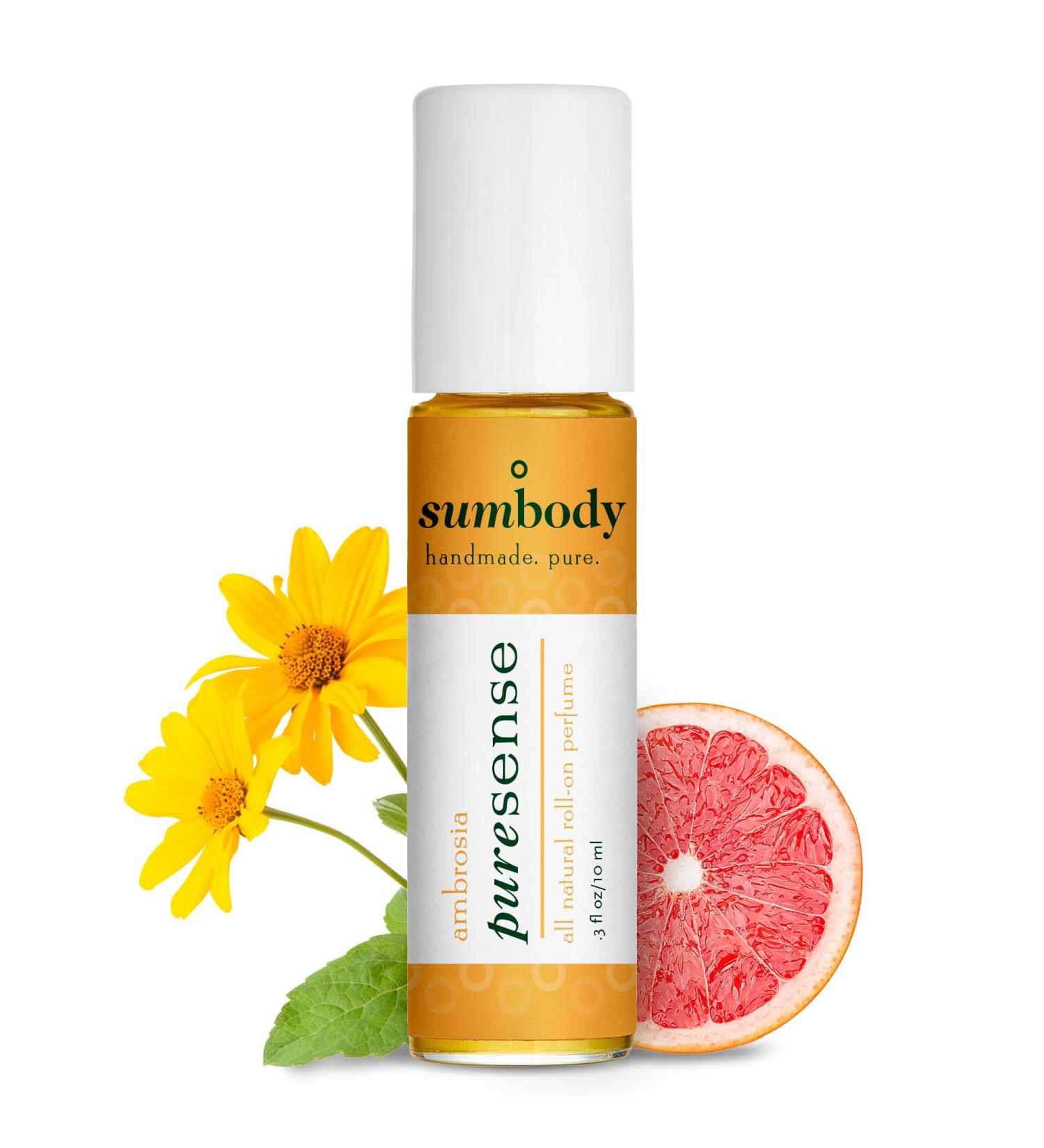 Perfume Oil for Women Puresense Ambrosia - (10ml) Aromatic Roll On Perfumes for Women Therapeutic Grade Oil Blend Organic Body Oil Fragrances Travel Size Women Perfume Made in USA - Buy Online on GoSupps.com