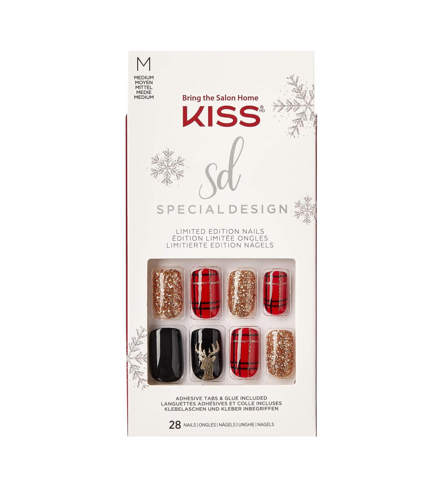 Limited Edition Holiday Fake Nails - Favorite Season Multi-Colored Square - Buy Online on GoSupps.com
