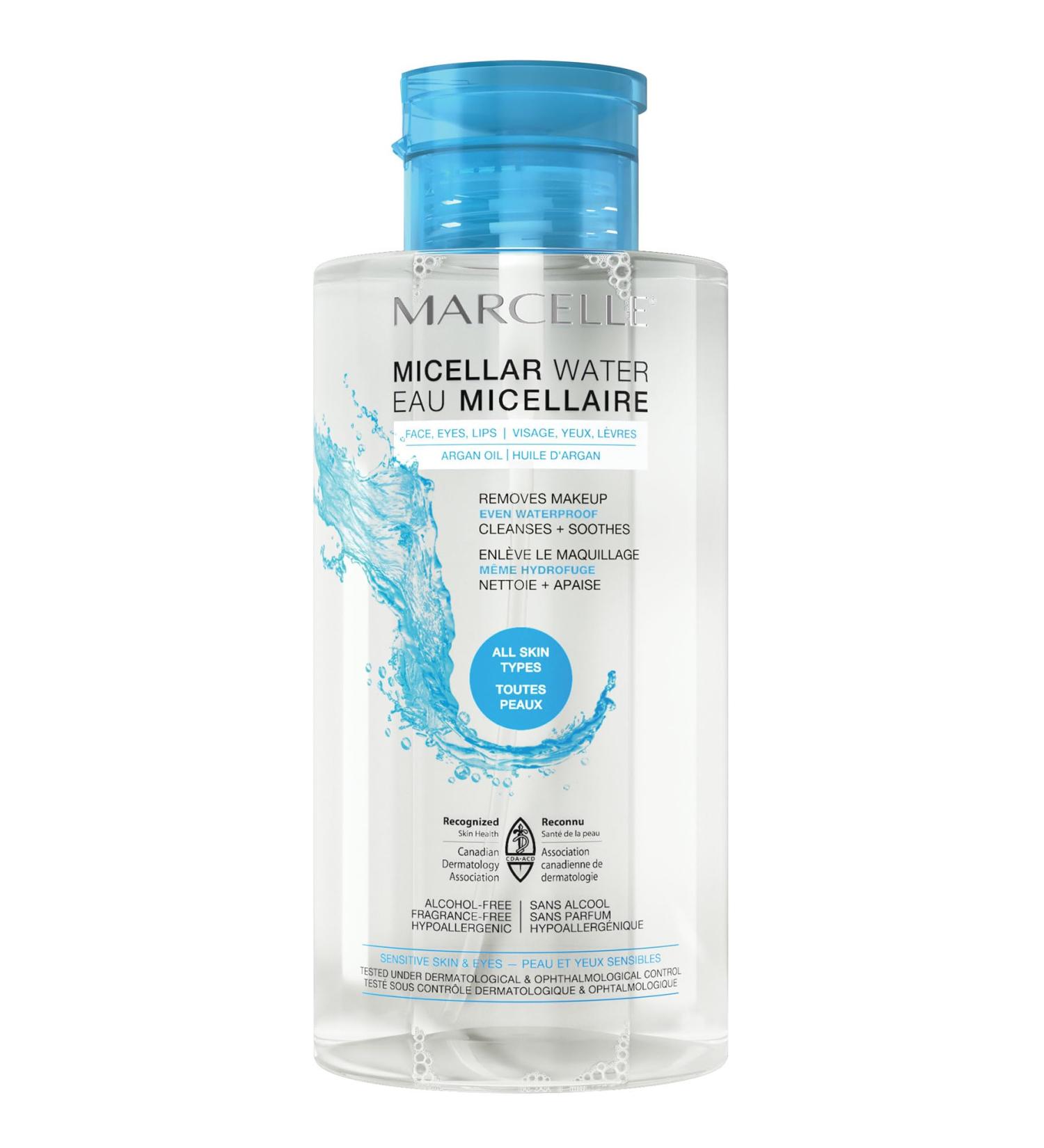 Marcelle Micellar Water for Dry Skin - Oil-Free Cruelty-Free Makeup Remover with Hyaluronic Acid - 13.5 Fl. Oz - Sensitive Skin & Eyes - Buy Online on GoSupps.com