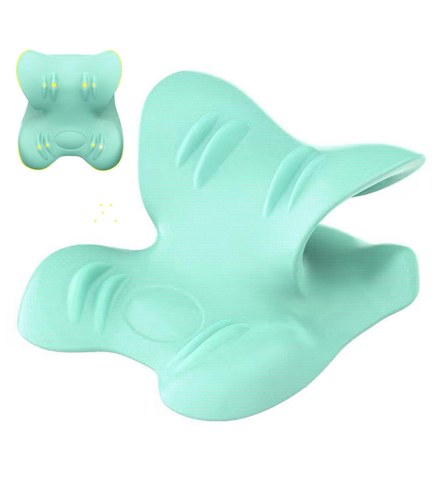 Neck Support Pillow C-Curve Pillow Design Neck Stretcher | Elastic Base Neck Support Traction Equipment with 2 Stretching Modes - Buy Online on GoSupps.com