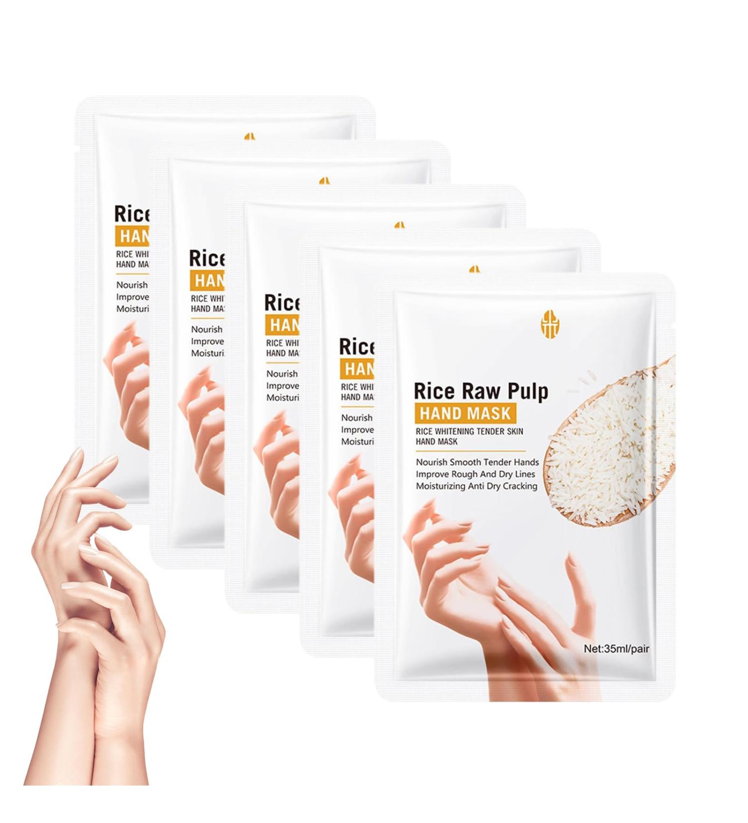5PC Hand Mask Masque pour les Mains l'extrait de Riz Main Gants Hydratants pour Soin de Main Masque Nourrissant Exfoliants R g n rantes Pour Les Mains S ches Vieillissantes et Gerc es - Buy Online on GoSupps.com