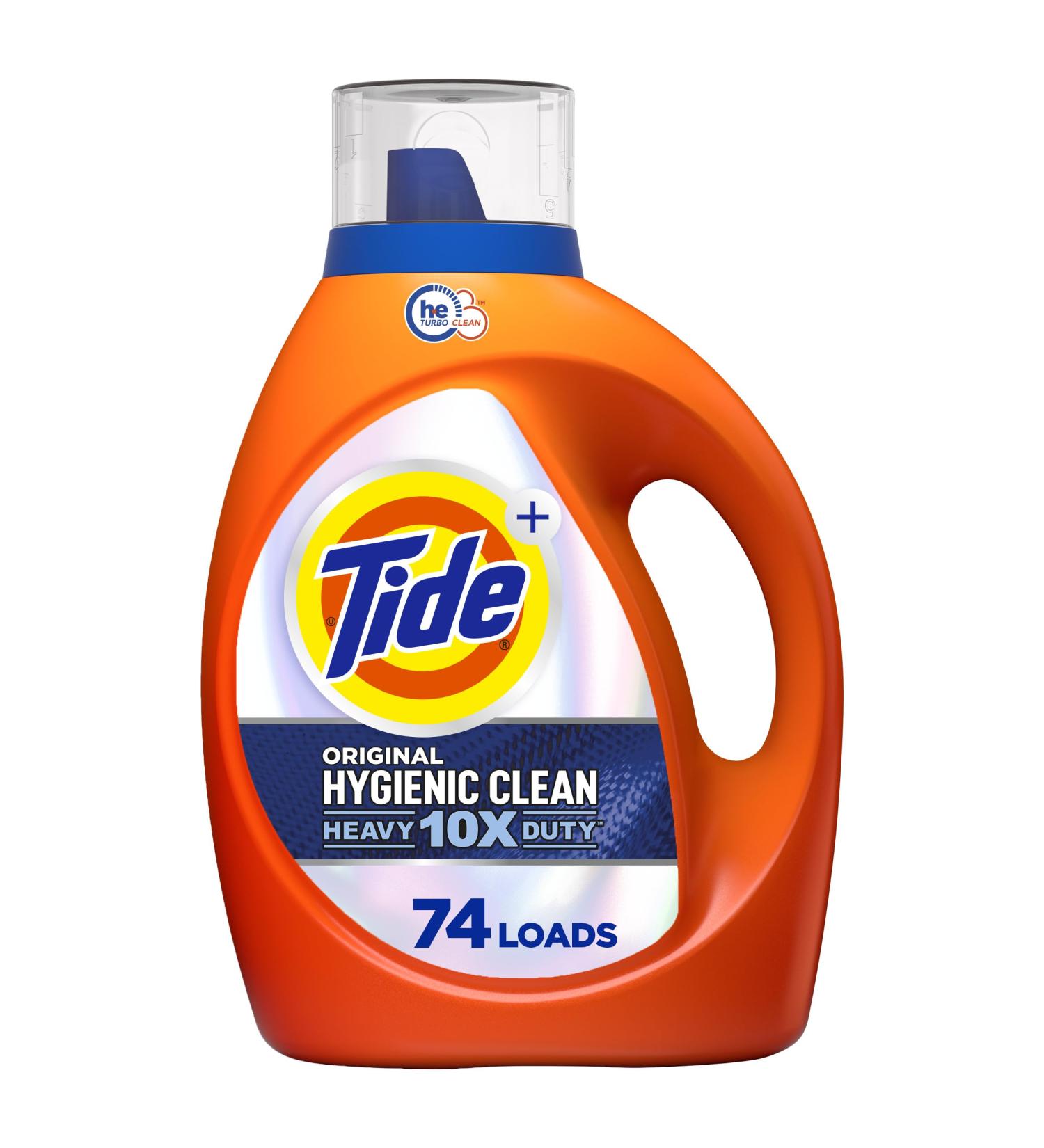 Tide Hygienic Clean Heavy Duty Liquid Laundry Detergent - HE Compatible Original Scent 105 fl oz 74 Loads - Shop Worldwide - Buy Online on GoSupps.com