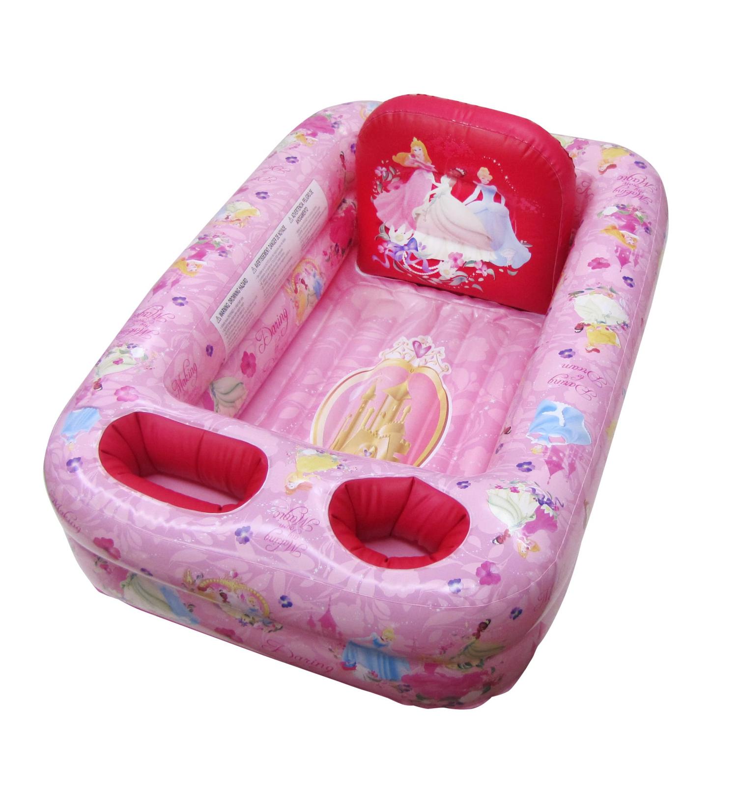 Disney Princess Air-Filled Cushion Bath Tub - Portable Inflatable Baby and Toddler Bathtub - Buy Online on GoSupps.com