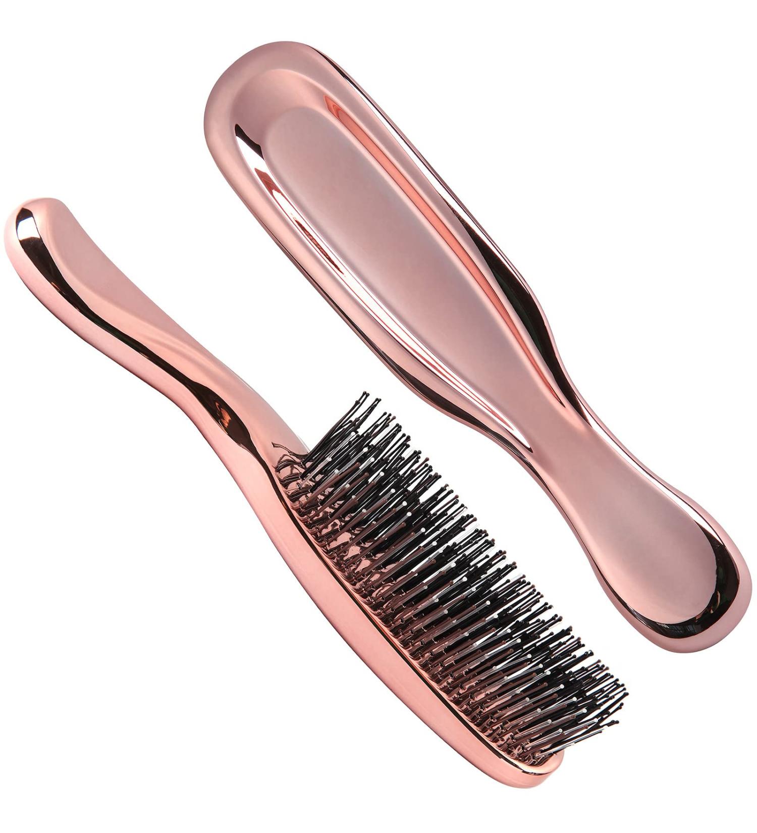 Rose Gold Hair Brush Scalp Massager for Women, Men, Kids & Toddlers - Reduce Tangles, Promote Hair Growth - Buy Online on GoSupps.com