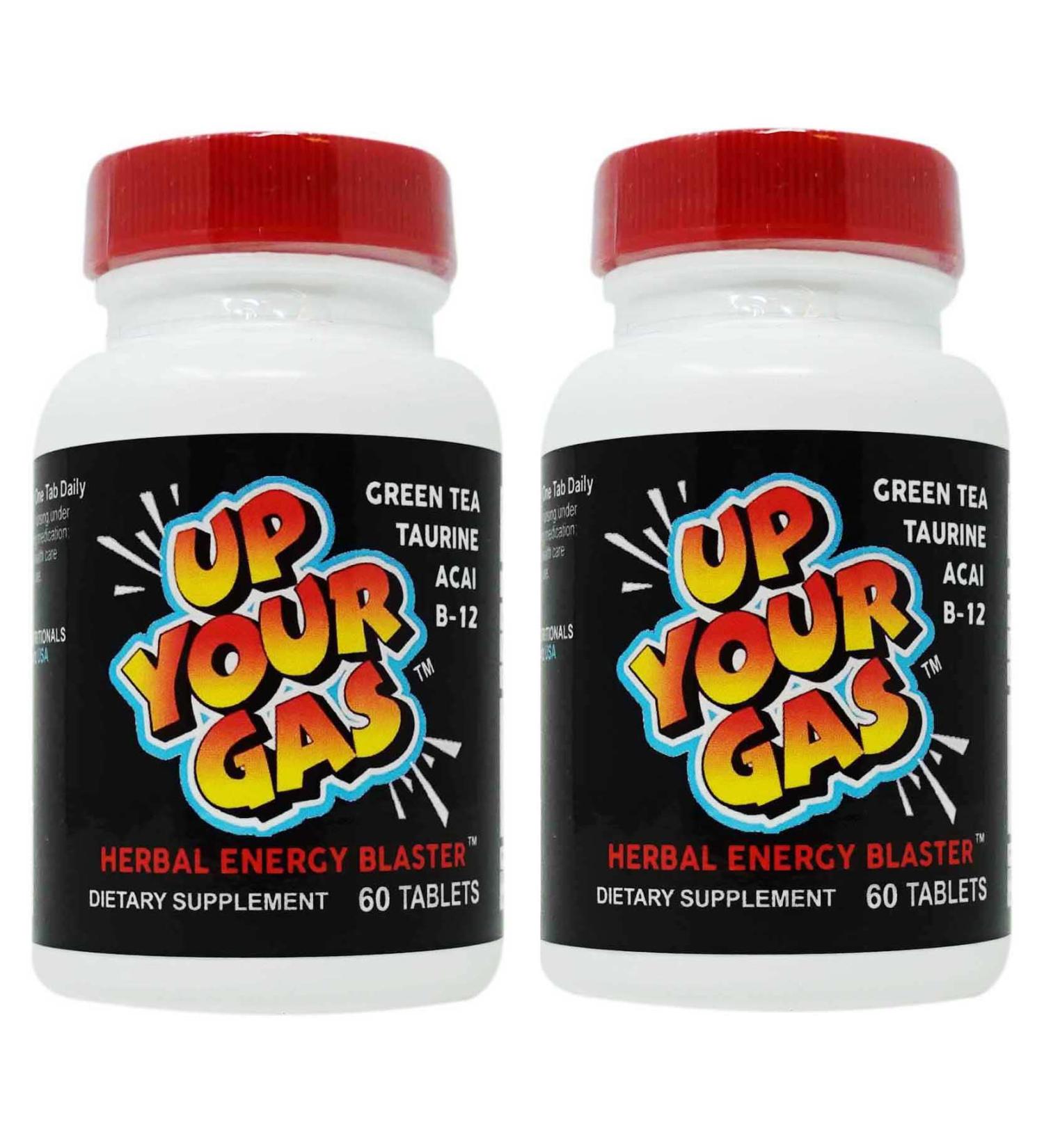 Up Your Gas Energy Blaster Tablets - 60-Count Bottles Pack of 2 | International Shipping Available - Buy Online on GoSupps.com