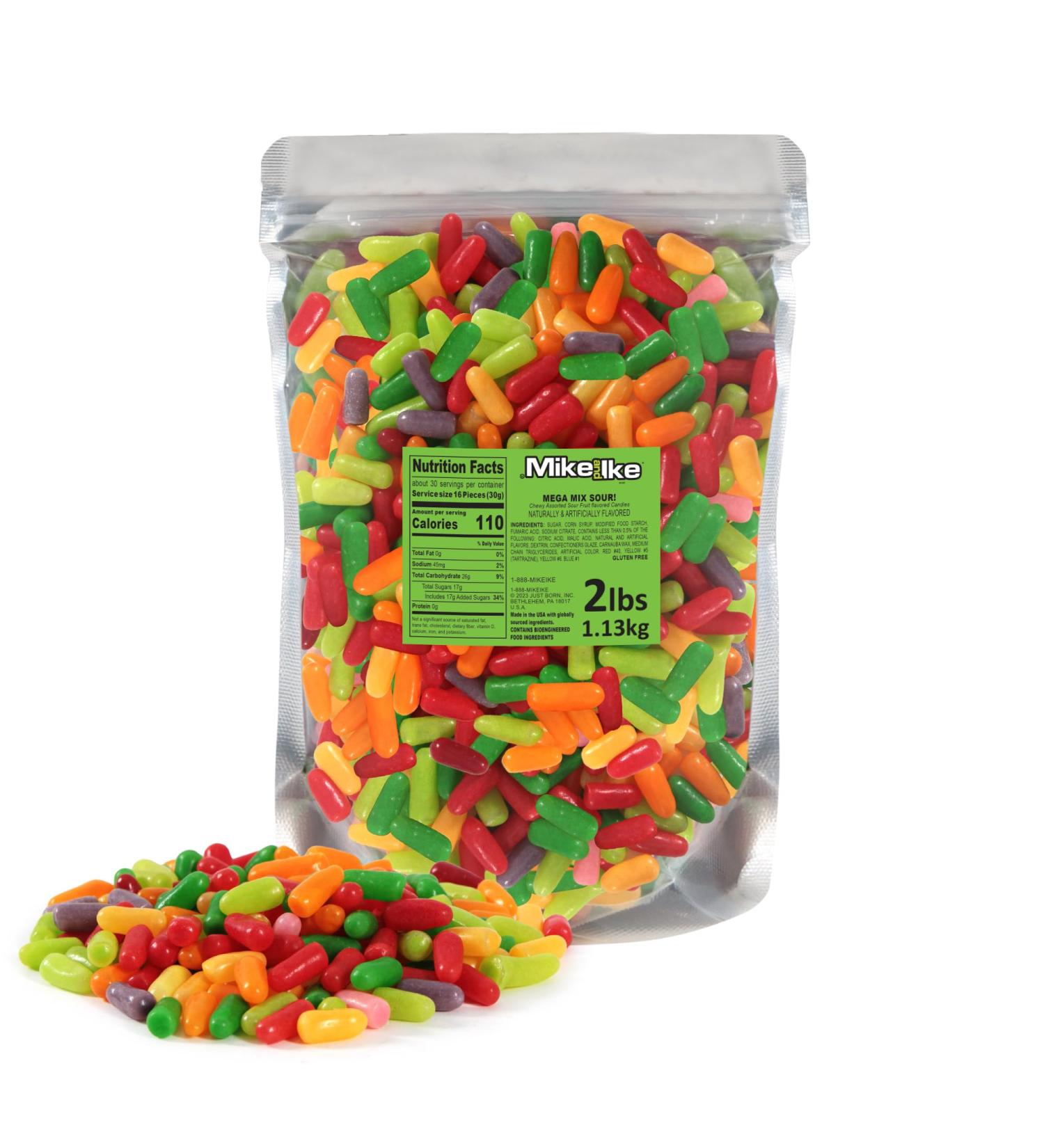 Mega Mix Sour Chewy Candy - 2lb Bulk | Ultimate Sour Gummy Candy for Sharing | Delicious Mike and Ike Candy for All Occasions | Perfect for Sour Candy Lovers - Buy Online on GoSupps.com