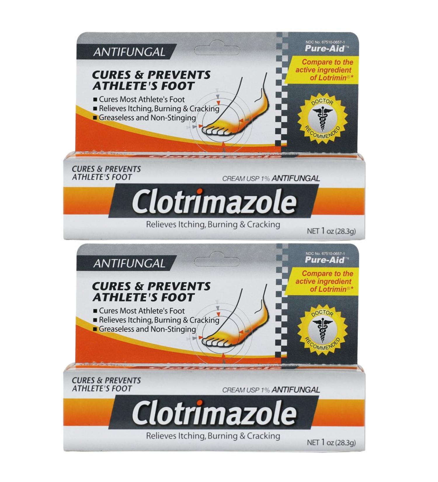 Clotrimazole Cream 1oz (2 Pack) - Effective Antifungal Treatment | Fast Worldwide Shipping - Buy Online on GoSupps.com