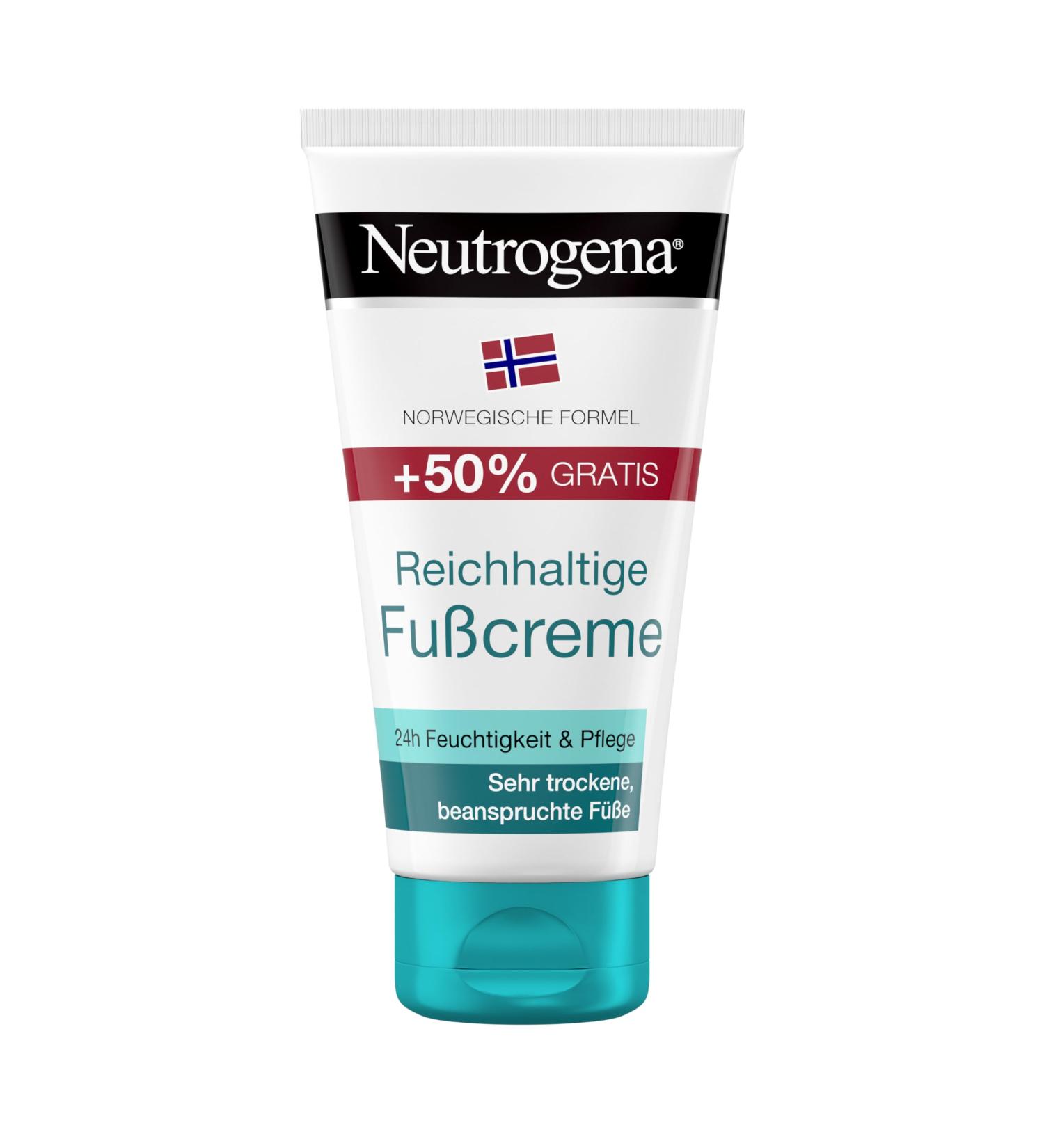 Neutrogena rich foot cream (150 ml) soothing moisturizing foot cream for very dry feet with glycerin allantoin & panthenol for noticeably softer & smoother skin