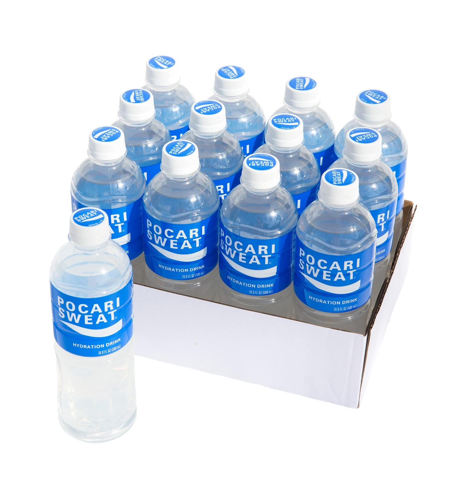 Pocari Sweat PET Bottles - Japan's Favorite Hydration Drink, Clear 500ml - 12 Pack 16.9oz - Electrolyte-Infused Water for Health & Hydration - Buy Online on GoSupps.com