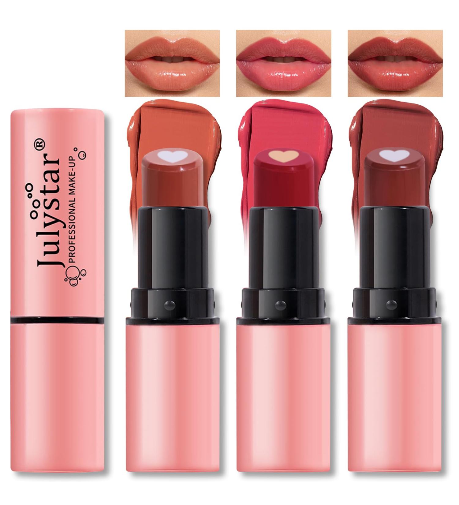Shop 3 Colors Lipstick Set - Hydrating Tinted Lip Balm Matte & Moisturizing Long Lasting Waterproof Lip Stain | International Shipping Available - Buy Online on GoSupps.com