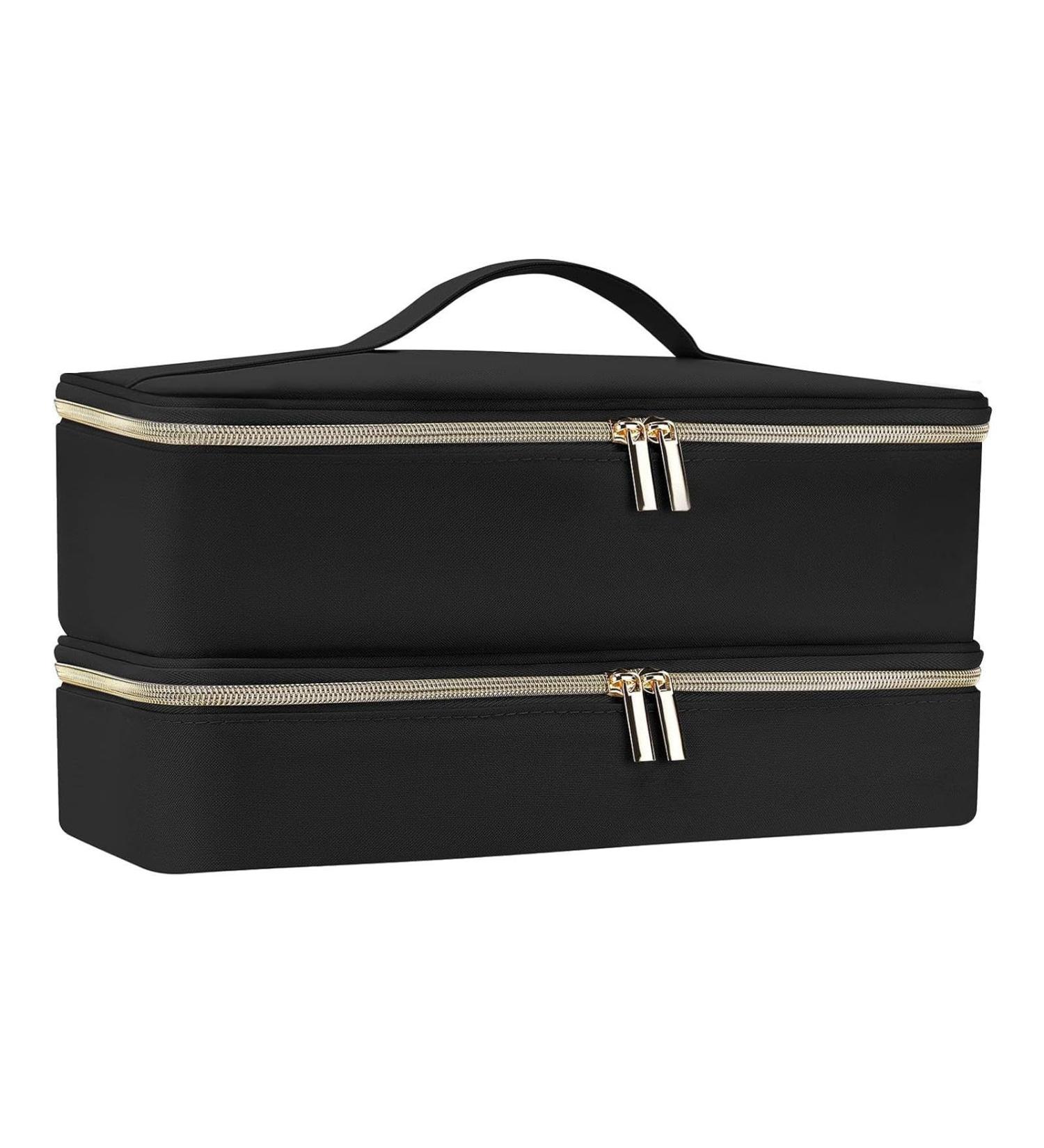 Hair Dryer Carrying Case - Double-Layer Carrying Case - Stylish Portable Water Resistant Storage Box Large Capacity Case for Hairdryer Styler Organizer - Buy Online on GoSupps.com