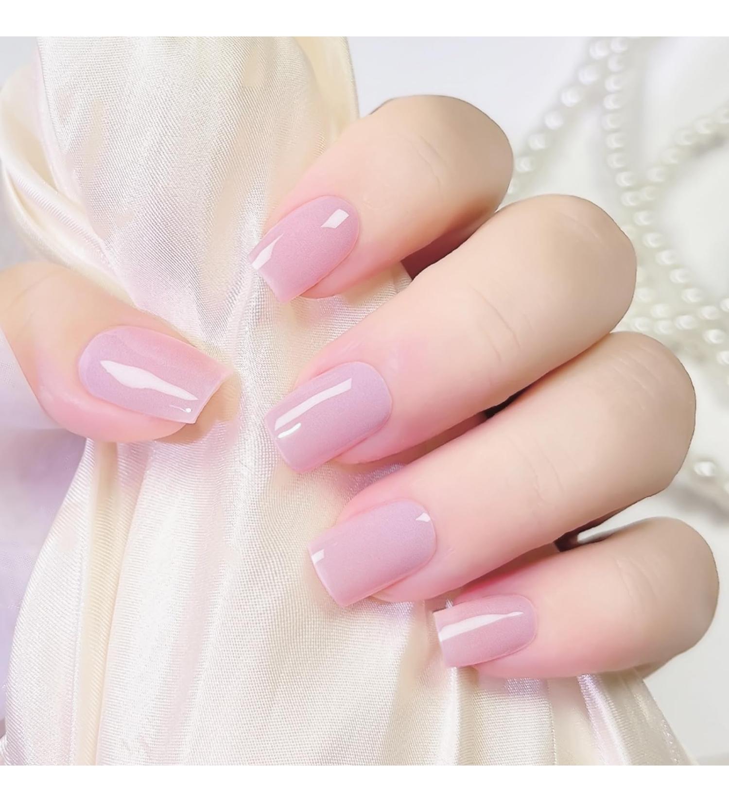 Ceboic Semi Cured Gel Nail Strips 20Pcs Real Gel Nail Polish Stickers Solid Color Self-Adhesive Gel Nail Wraps Waterproof Nail Art Stickers for Women Girls Kids Salon-Quality Manicures (Creamy Pink) - Buy Online on GoSupps.com