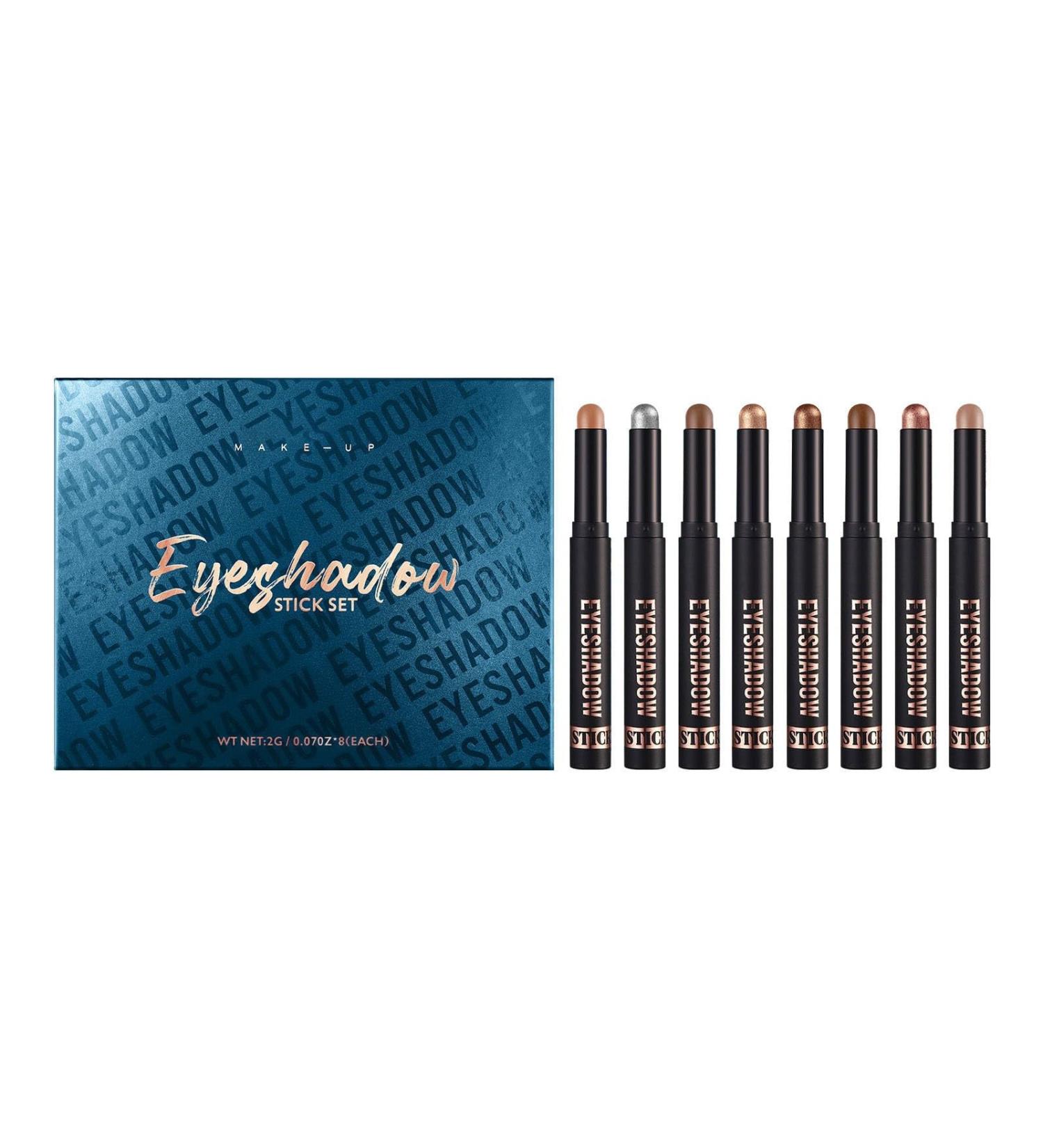  Generisch 2024 Eyeshadow Pencil 8 Colors Multicolor Glitter Eyeshadow Long Lasting High Lightening Powder Vegan (One Size) - Buy Online on GoSupps.com