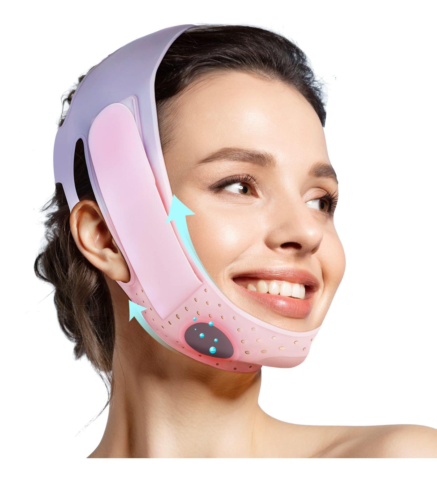 JUSRON Double Chin Reducer V Line Face Lifting Tape - Silicone Chin Strap for Men and Women - Buy Online on GoSupps.com