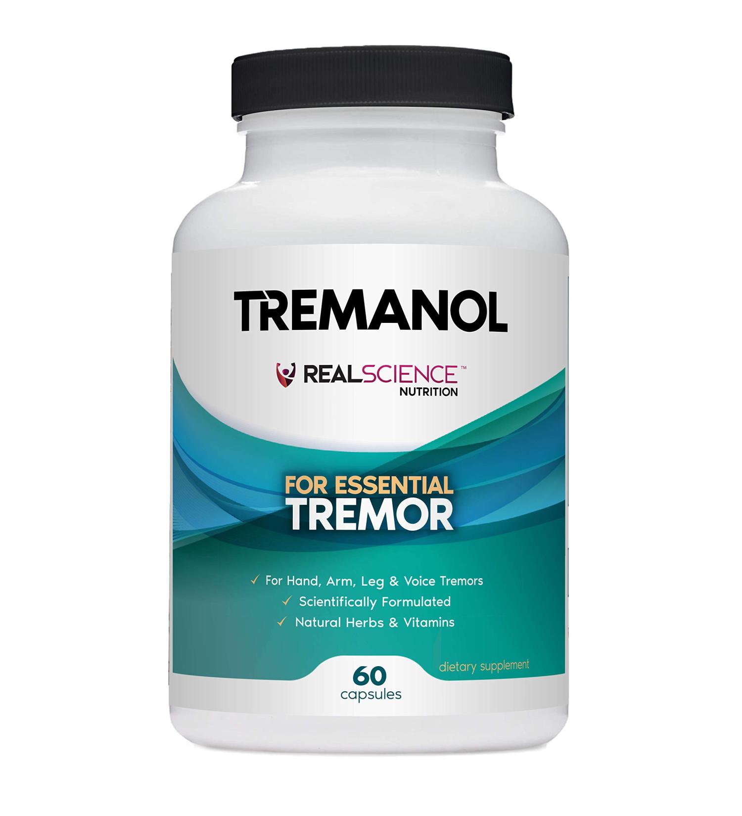 Tremanol Herbal Supplement - Natural Relief for Essential Tremors (60 Capsules) - Buy Online on GoSupps.com