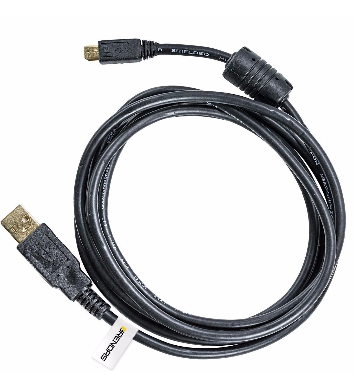 BRENDAZ USB Cable Mini-B 8 Pin Compatible with Nikon D3200 D5200 D5000 D5100 D5200 D5500 D7100 D7200 DF and D750 Cameras, Replacement for Nikon UC-E6 UC-E16 and UC-E17 Cable, 6-ft