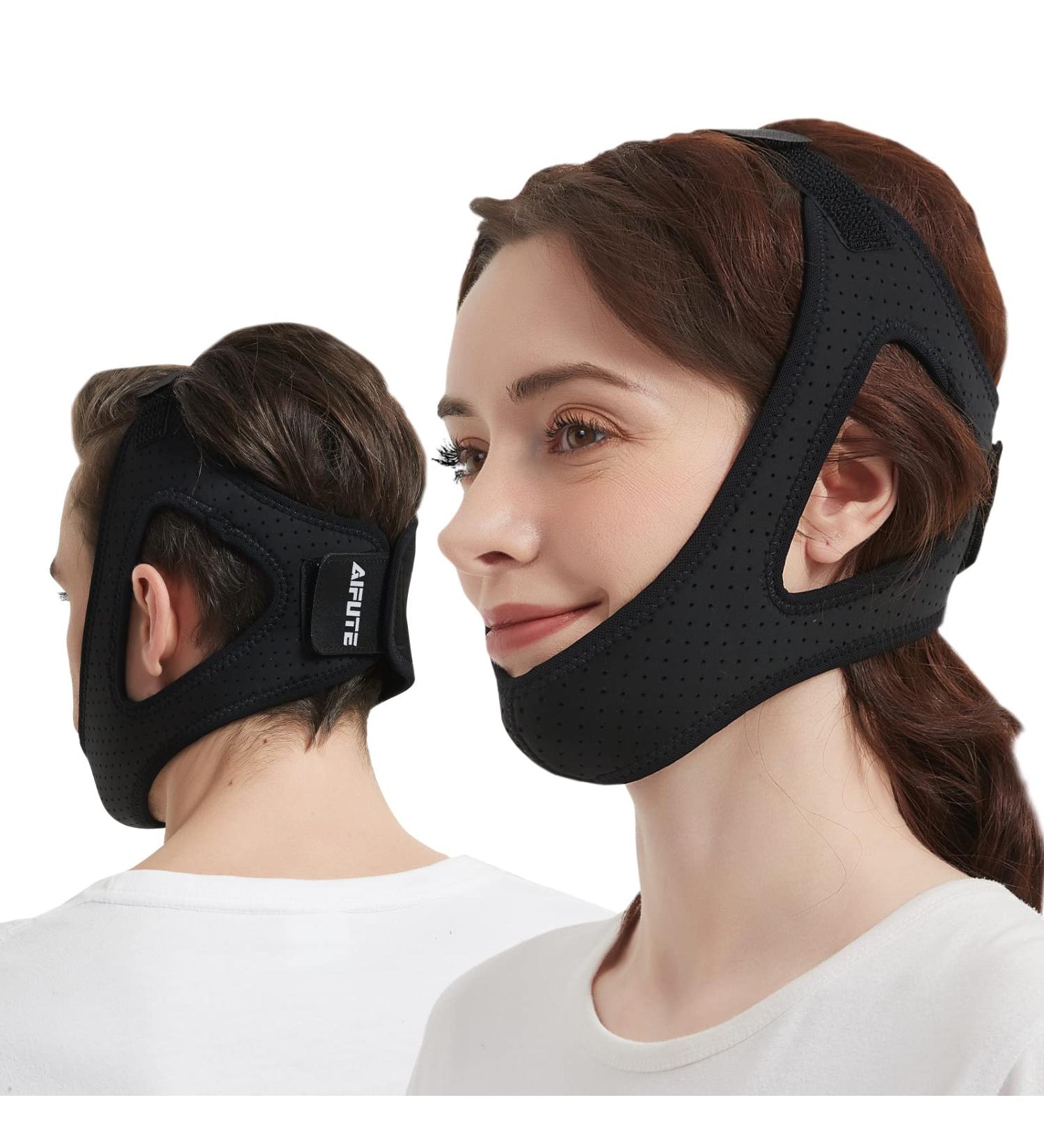 AIFUTE Adjustable Anti-Snoring Chin Strap for CPAP Users - Keep Mouth Closed for Better Sleep - Stop Snoring with Comfortable Strap - Men and Women - Buy Online on GoSupps.com