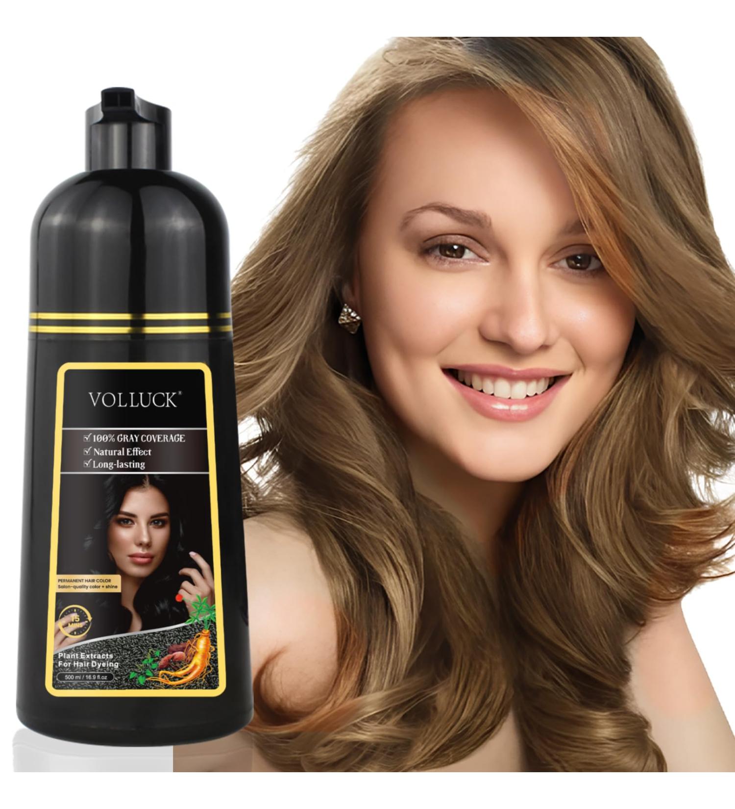 3-In-1 Hair Coloring Shampoo for Gray Coverage - Light Brown Hair Dye for Men & Women | 16.9 Fl Oz - Shop Now - Buy Online on GoSupps.com