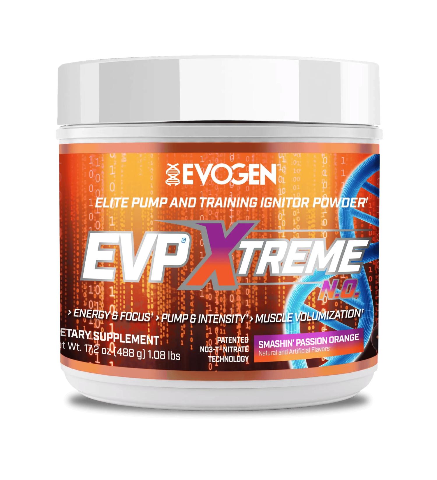 Evogen EVP Xtreme NO - Pre Workout Powder for Men & Women | Sugar Free Preworkout with Beta Alanine Creatine and Caffeine for Energy & Pump | Smashin' Passion Orange | 40 Servings - Buy Online on GoSupps.com