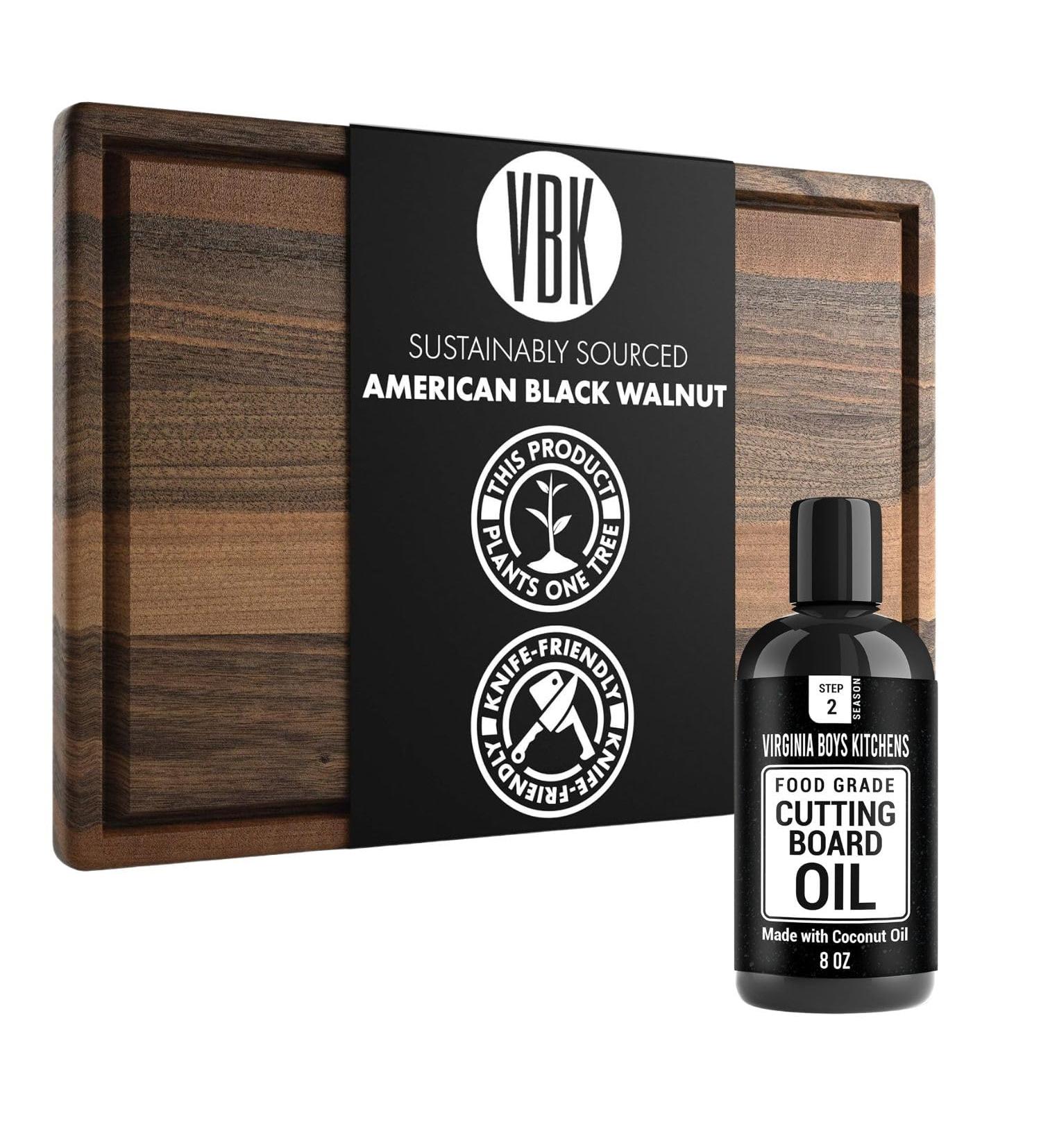 Buy Coconut Cutting Board Oil 8oz & Large Walnut Cutting Board 20x15 - Premium Quality for International Shipping - Buy Online on GoSupps.com