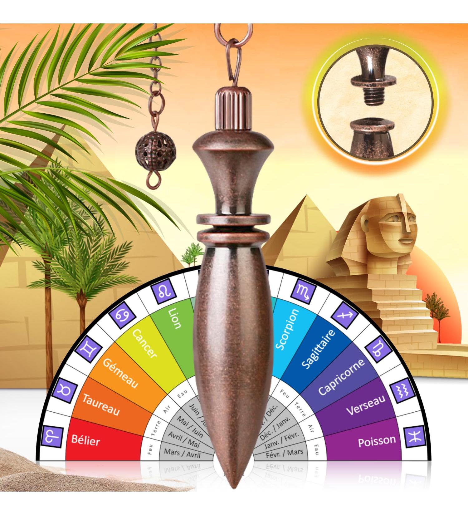 Buy Egyptian Radiesthesia Pendulum Thot - Esoteric Oracle Pendulum for Geobiology & Mood - Anthical Brass 37g - International Shipping Available - Buy Online on GoSupps.com