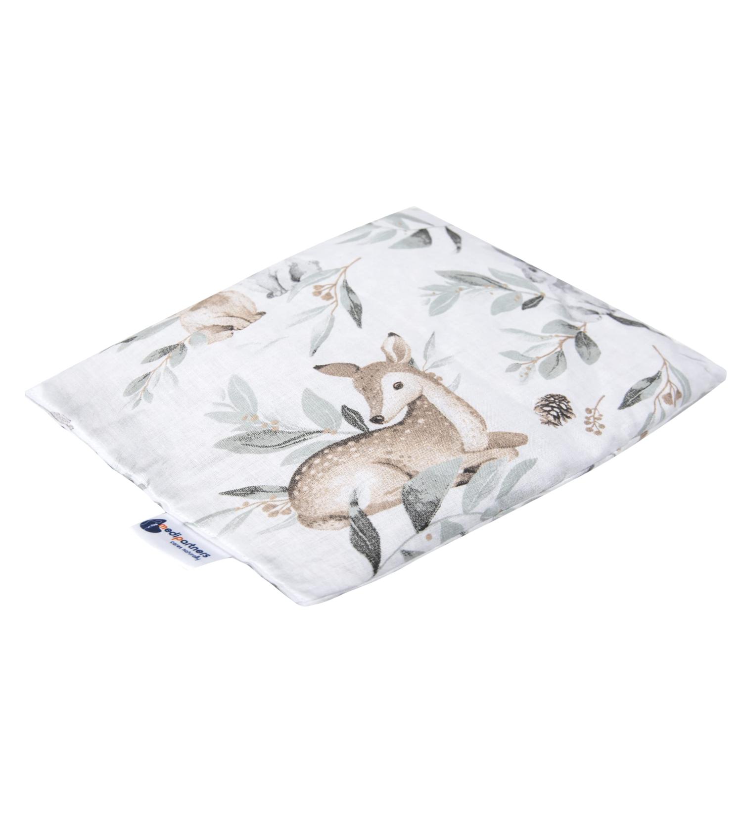 Medi Partners Cherry Core Pillow - Large 20x25cm Thermal Pillow 500g 100% Cotton for Heat & Cold Therapy - ko Nature Design (Deer in Foliage) - Buy Online on GoSupps.com