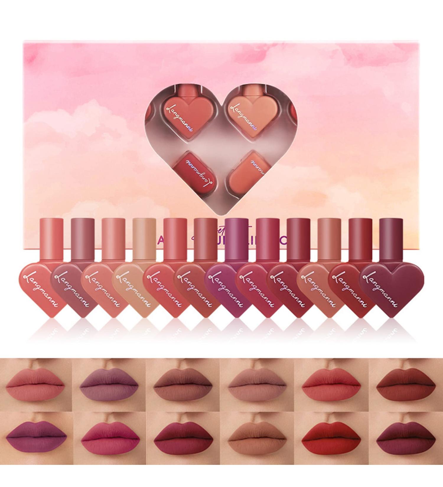 12-Piece Matte Liquid Lipstick Set | Non-Sticky Long-Lasting Lip Gloss in Rich Colors - Perfect for International Shipping - Buy Online on GoSupps.com