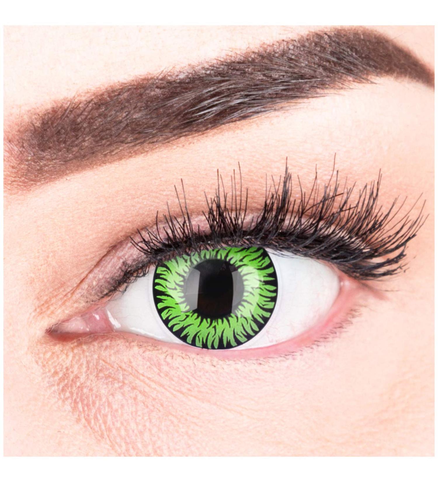Anime Werewolf Green Circle Lenses | Opaque Intense Color Contact Lenses for Halloween & Cosplay - Free Lentil Containers - Buy Online on GoSupps.com