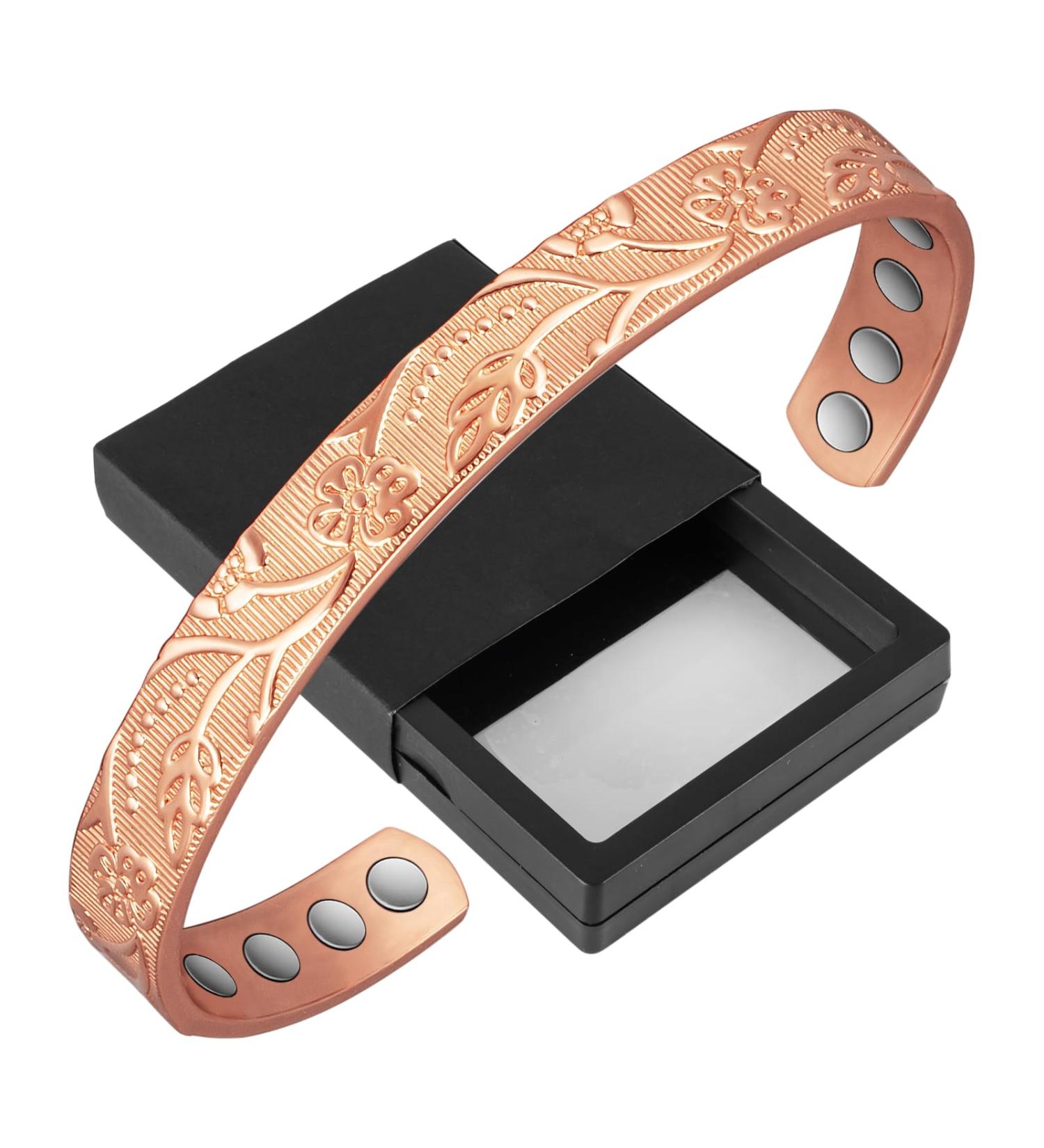 Buy Copper Bracelet 16.5 cm for Women | Health Benefits & Magnetic Therapy | International Shipping - Buy Online on GoSupps.com